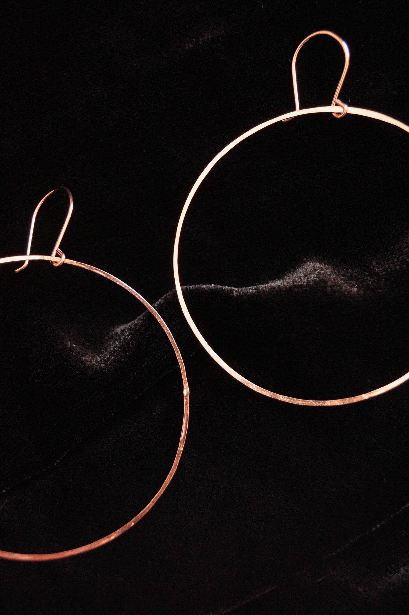 Full Circle Hoop Earrings, Solid 14K Gold, Rose or White Gold
