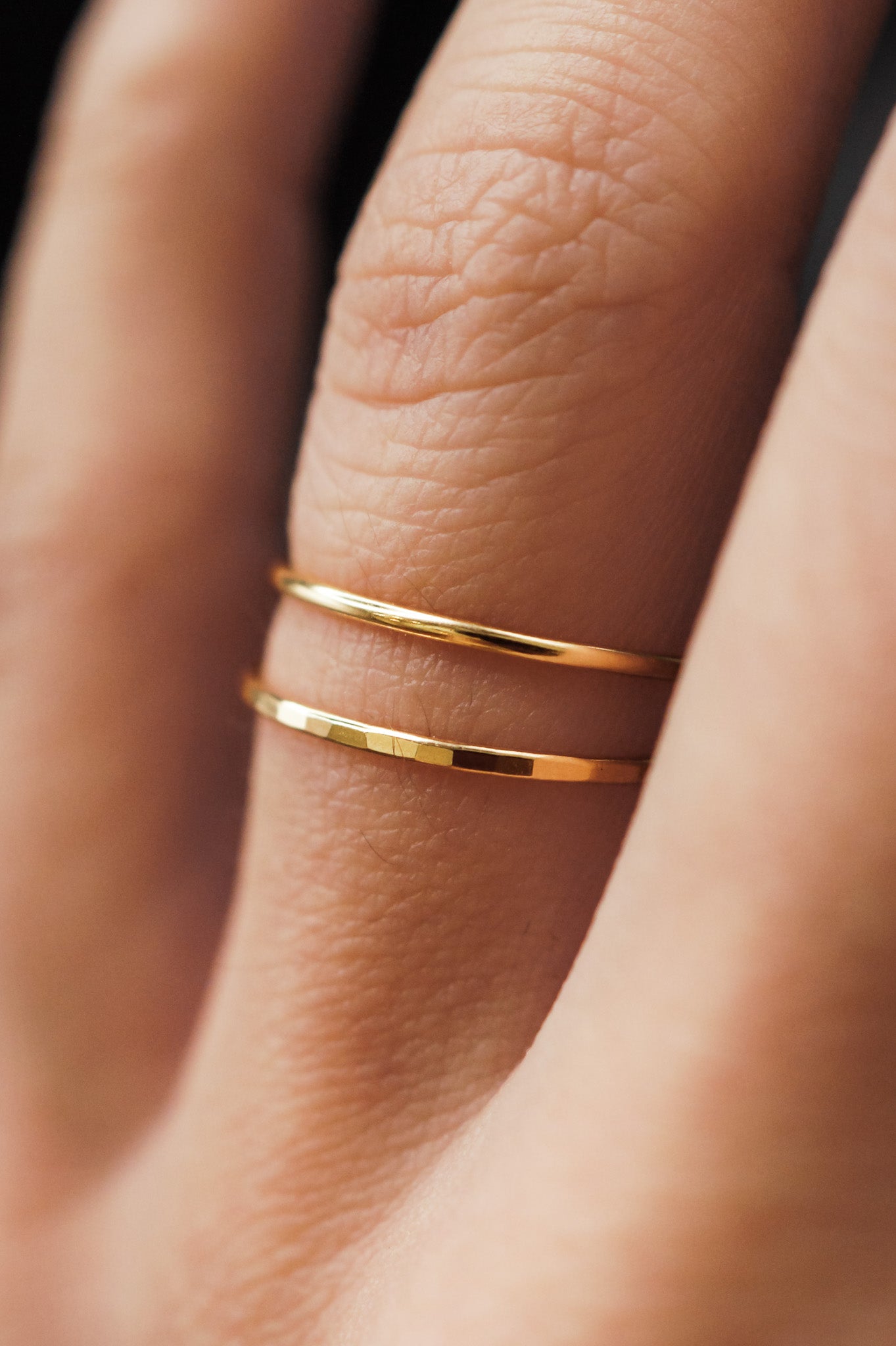 Medium Thick Ring, Solid 14K Gold