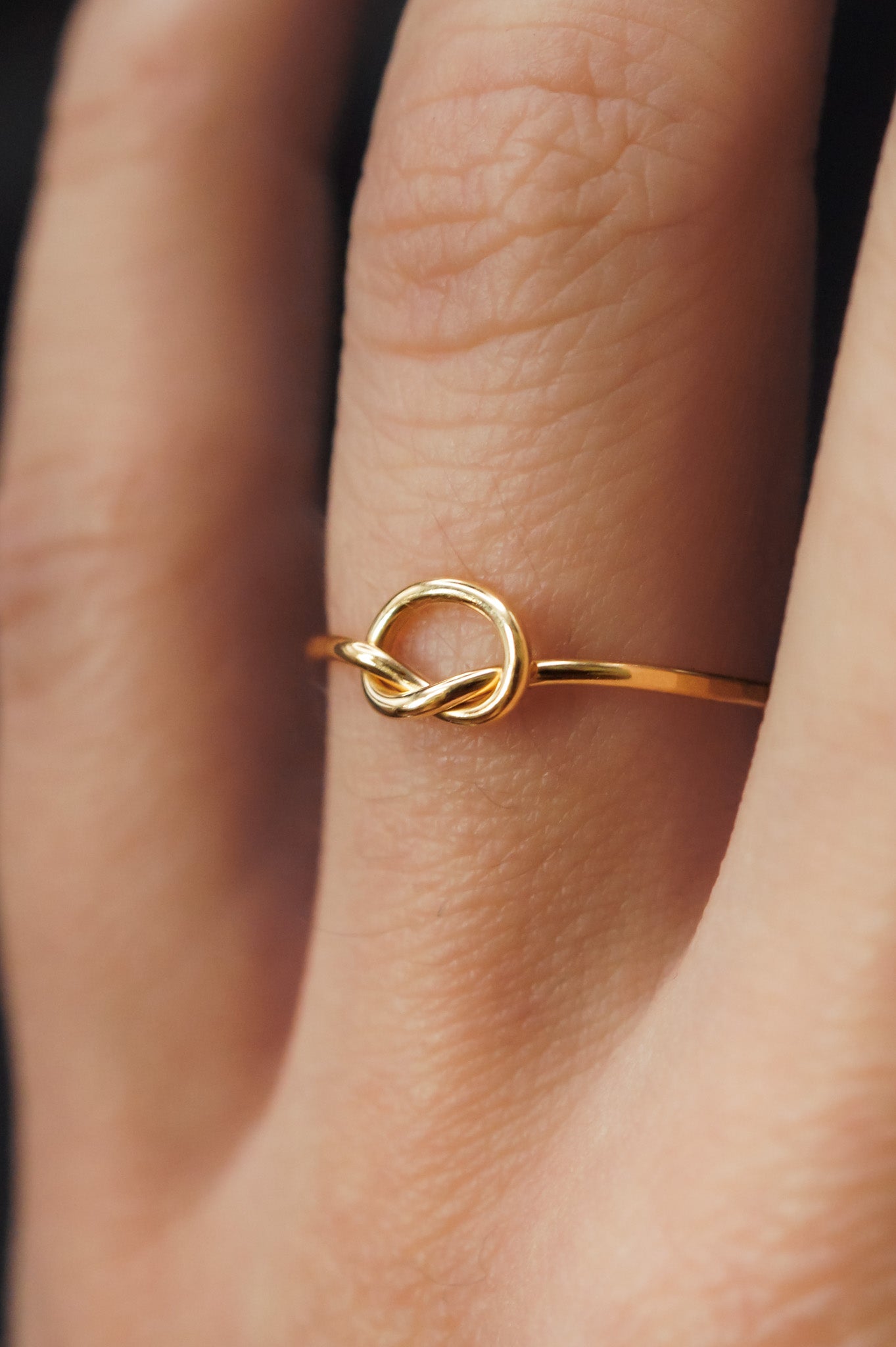 Bridesmaid Set of Open Knot Rings, 14K Gold Fill