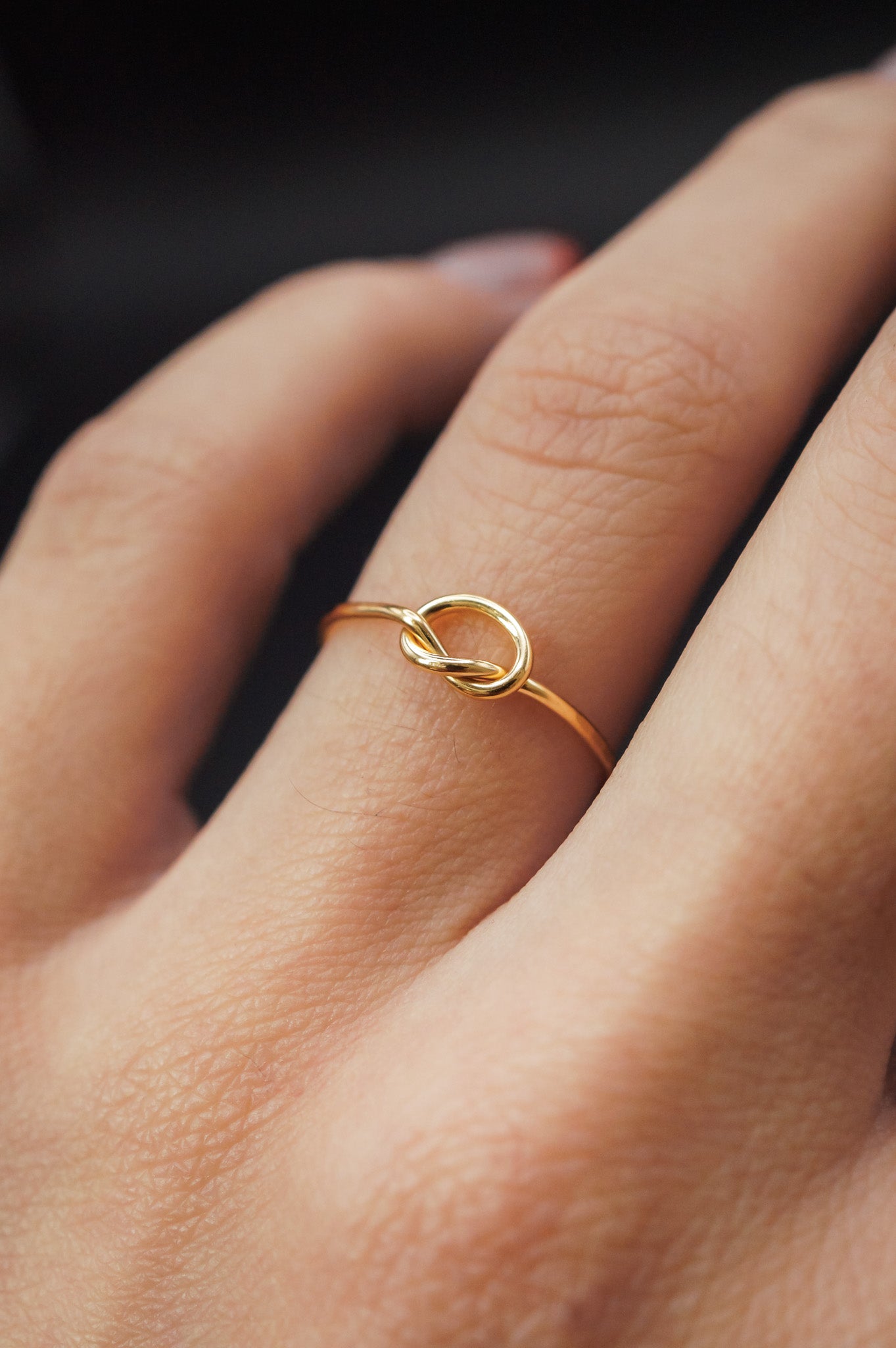 Bridesmaid Set of Open Knot Rings, 14K Gold Fill