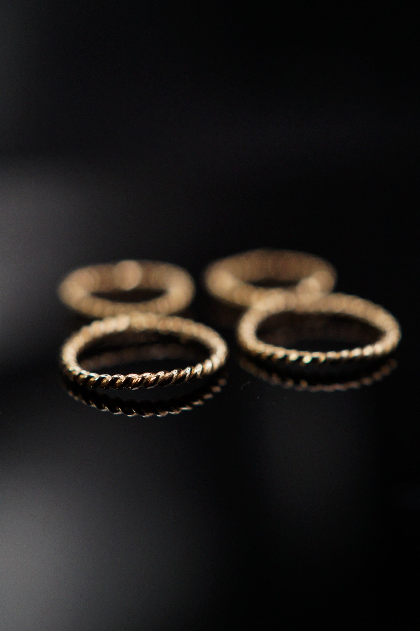 Twist Huggie Hoop Earring in Solid 14K Gold