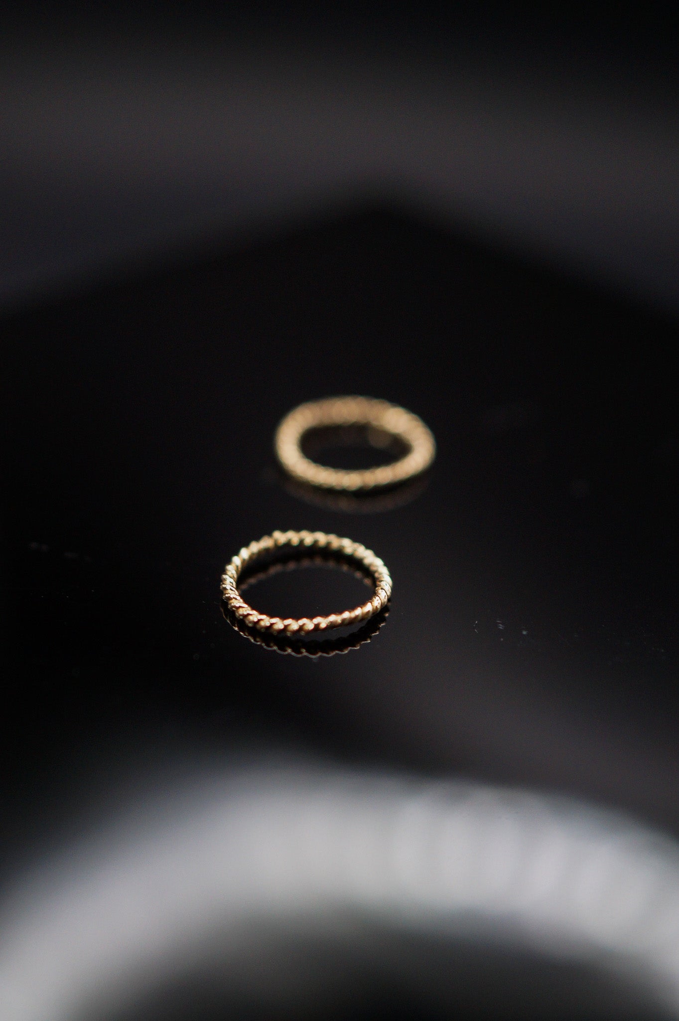 Twist Huggie Hoop Earring in Solid 14K Gold