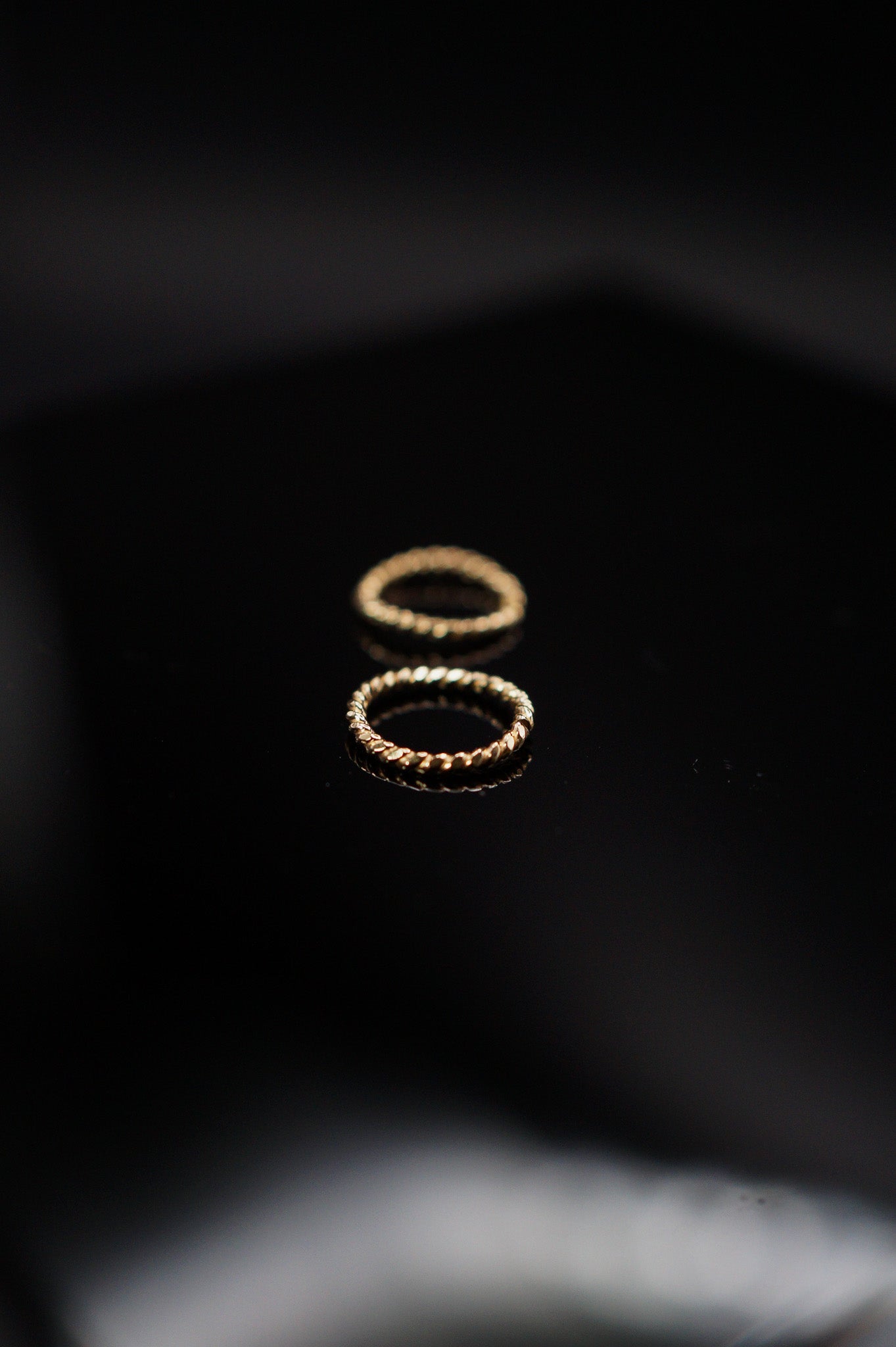 Twist Huggie Hoop Earring in Solid 14K Gold