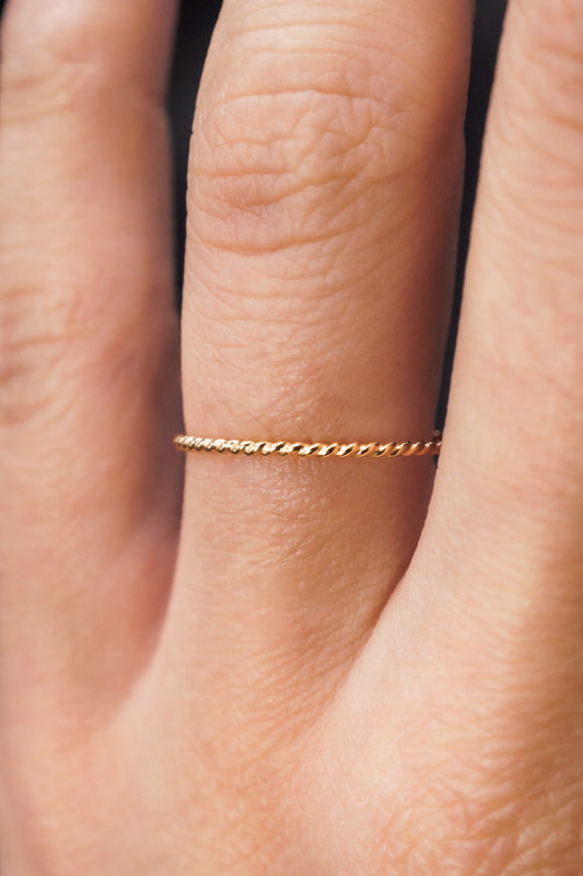 Twist Ring, 14K Gold Fill