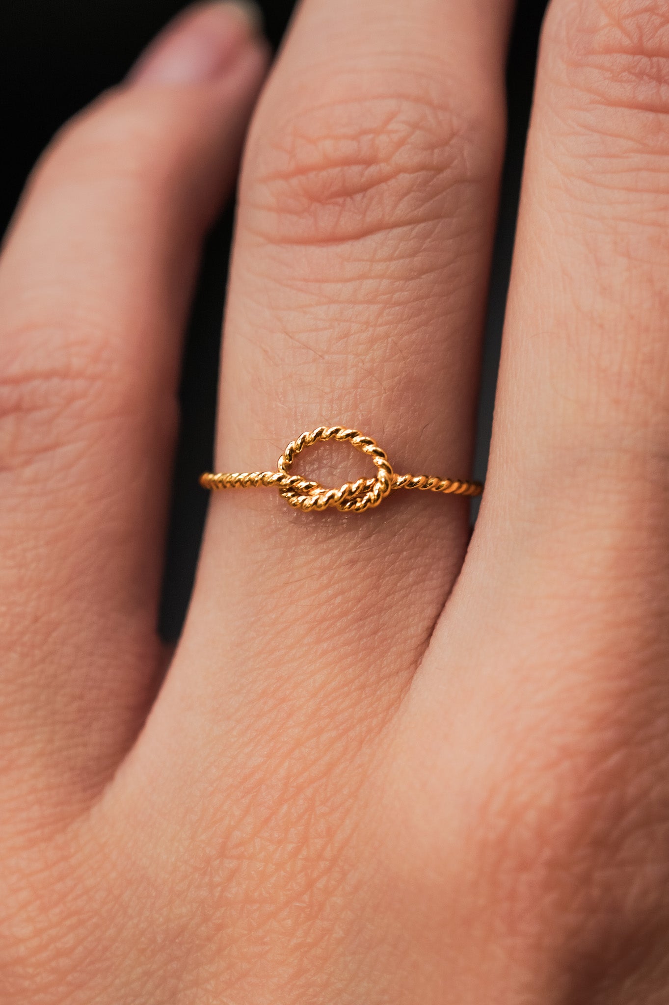 Twisted Open Knot Ring, 14K Gold Fill