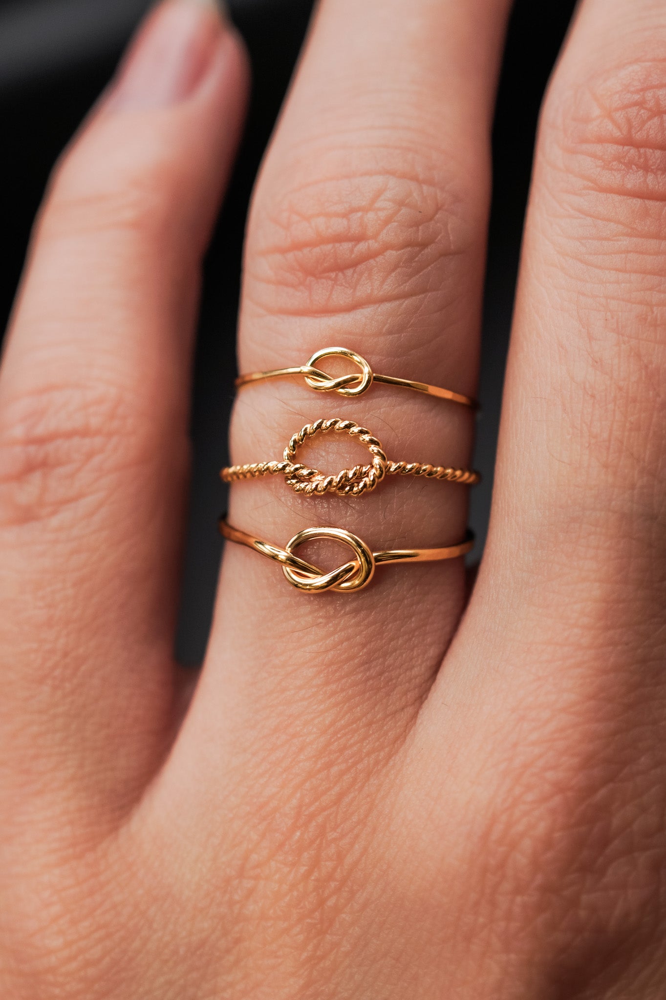 Twisted Open Knot Ring, 14K Gold Fill