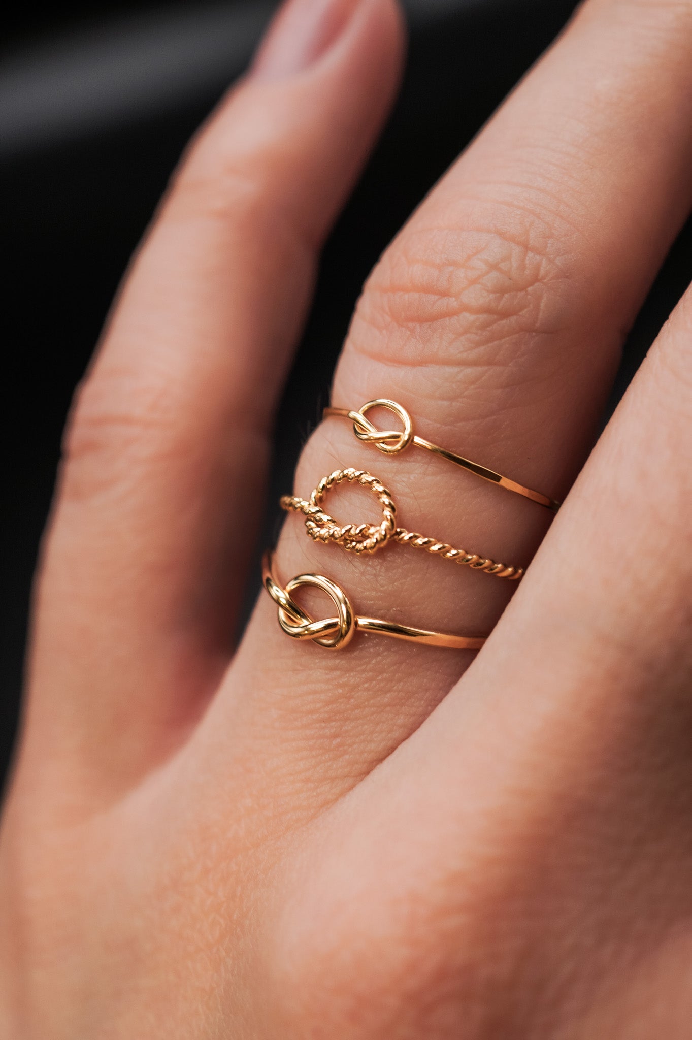 Twisted Open Knot Ring, 14K Gold Fill