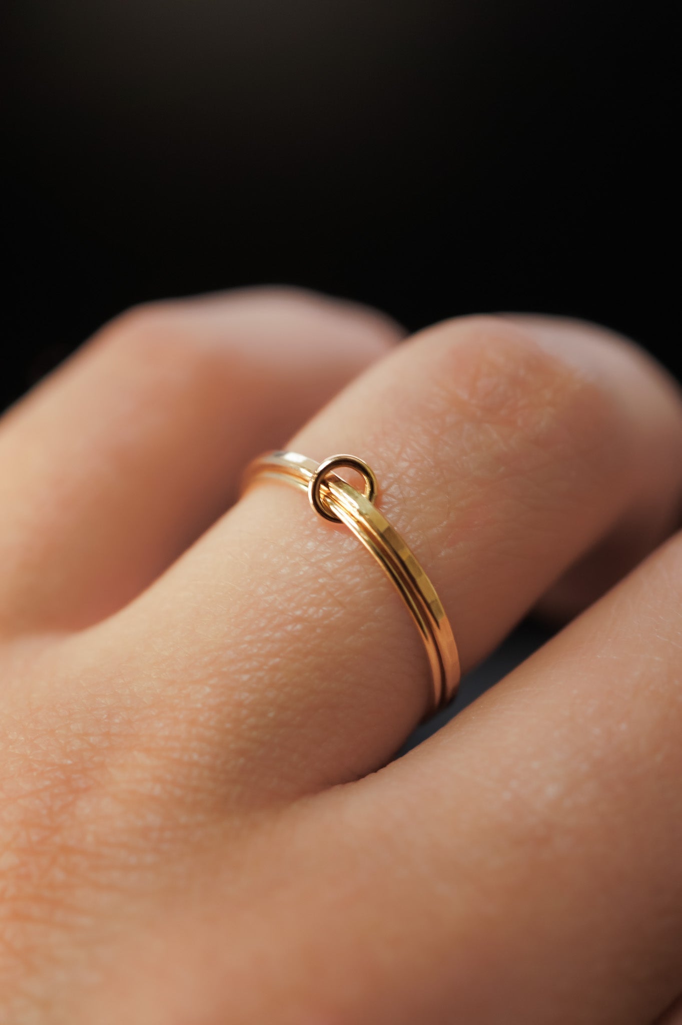 Link Ring, Solid 14K Gold