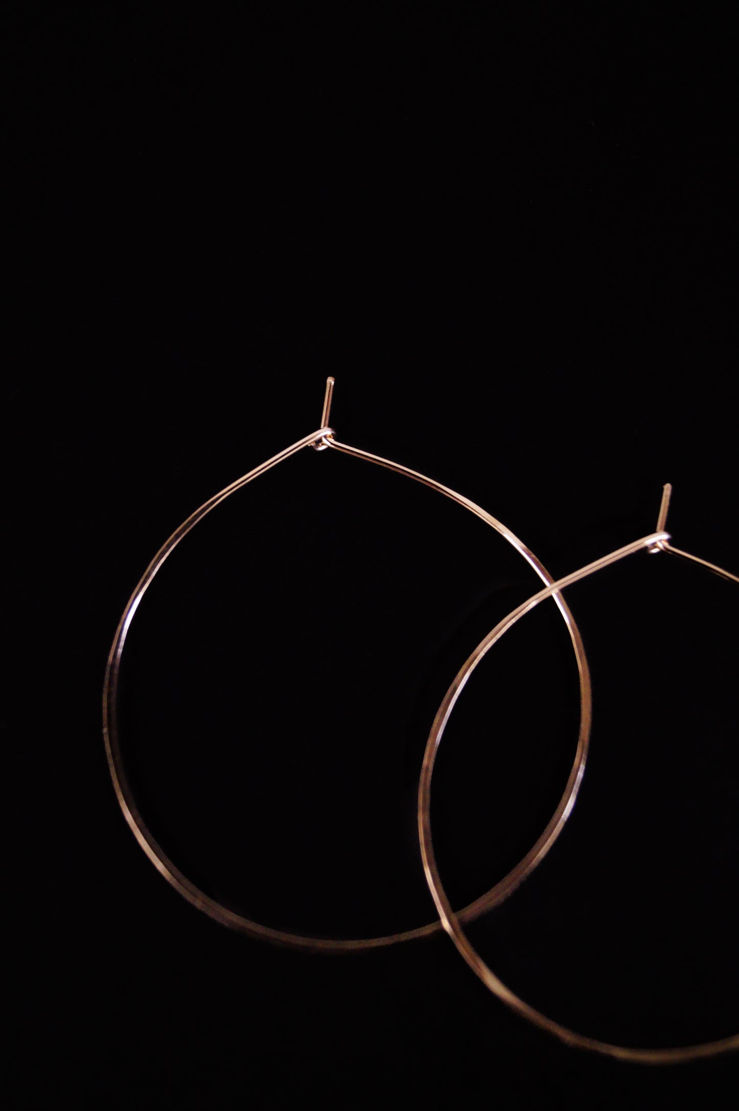 Classic Threader Hoop Earrings in Solid 14K Gold or Rose Gold