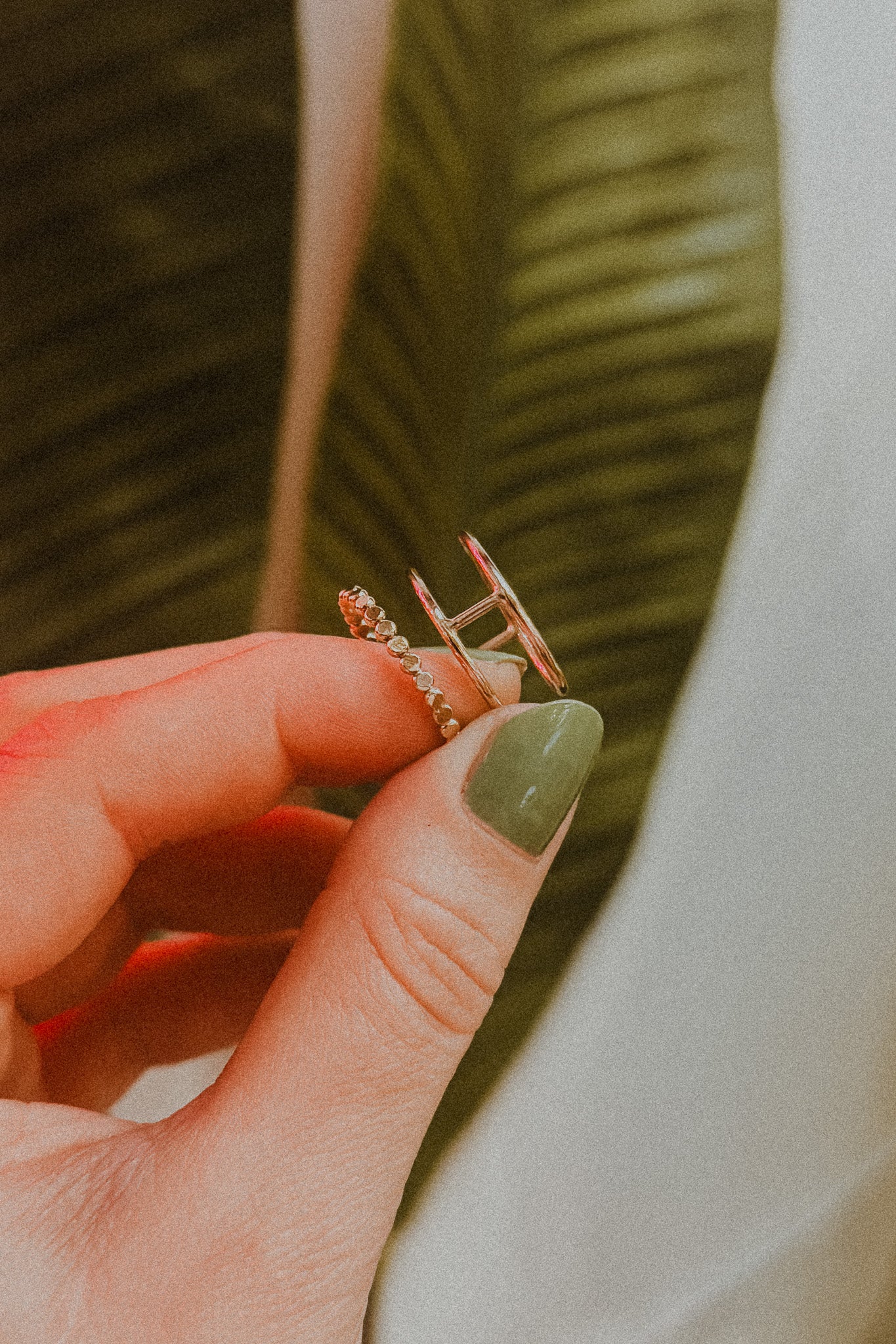 Mini Cage Set of 2 Stacking Rings, Gold Fill, Rose Gold Fill or Sterling Silver