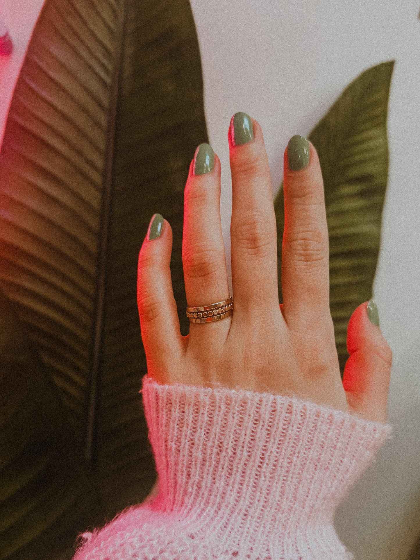 The Everyday Mini Bead Set of 3 Stacking Rings, Gold Fill or Rose Gold Fill