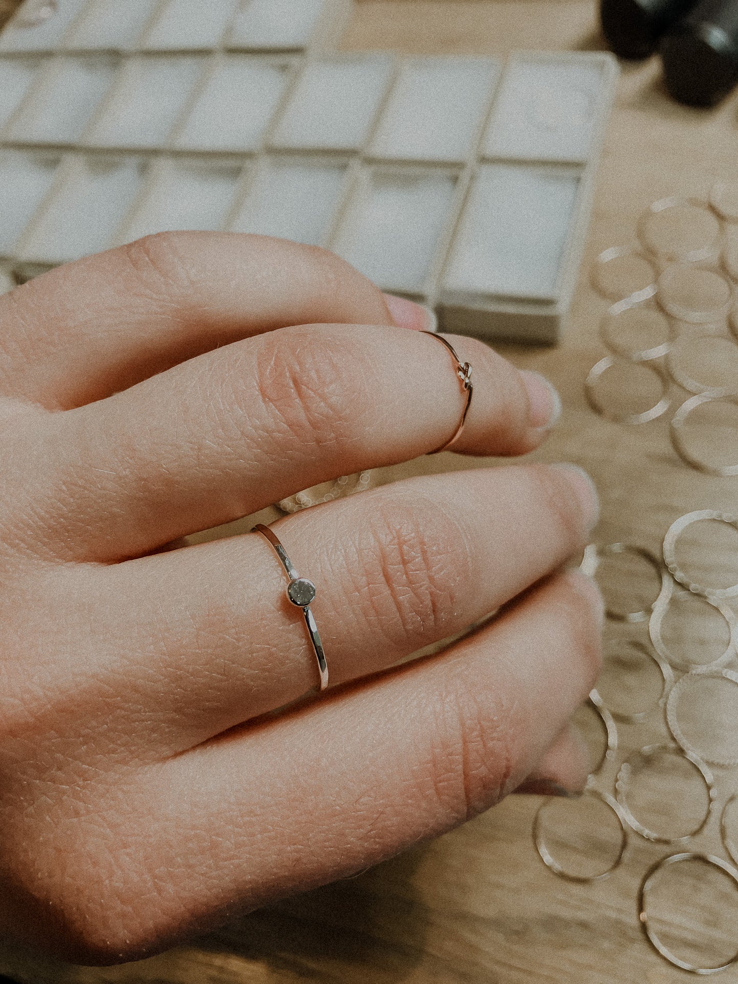 Small Pebble Ring, Sterling Silver