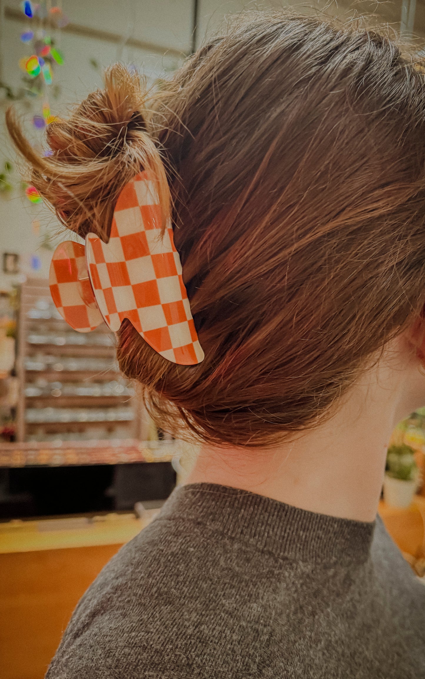 Checkered Hair Claws