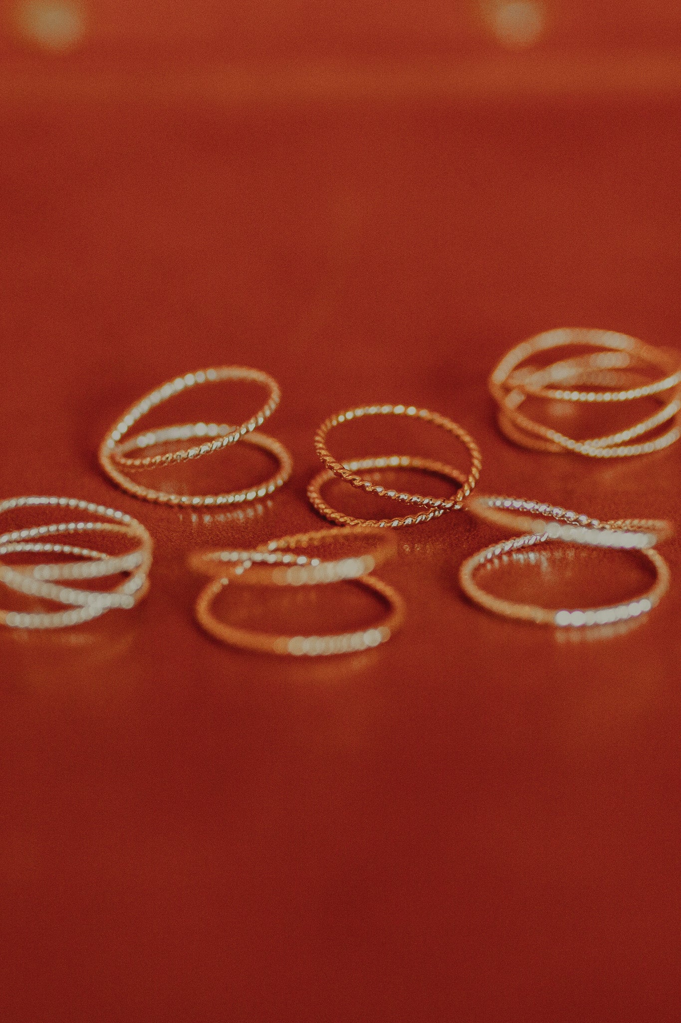 Twist X-Ring, Solid 14K Gold