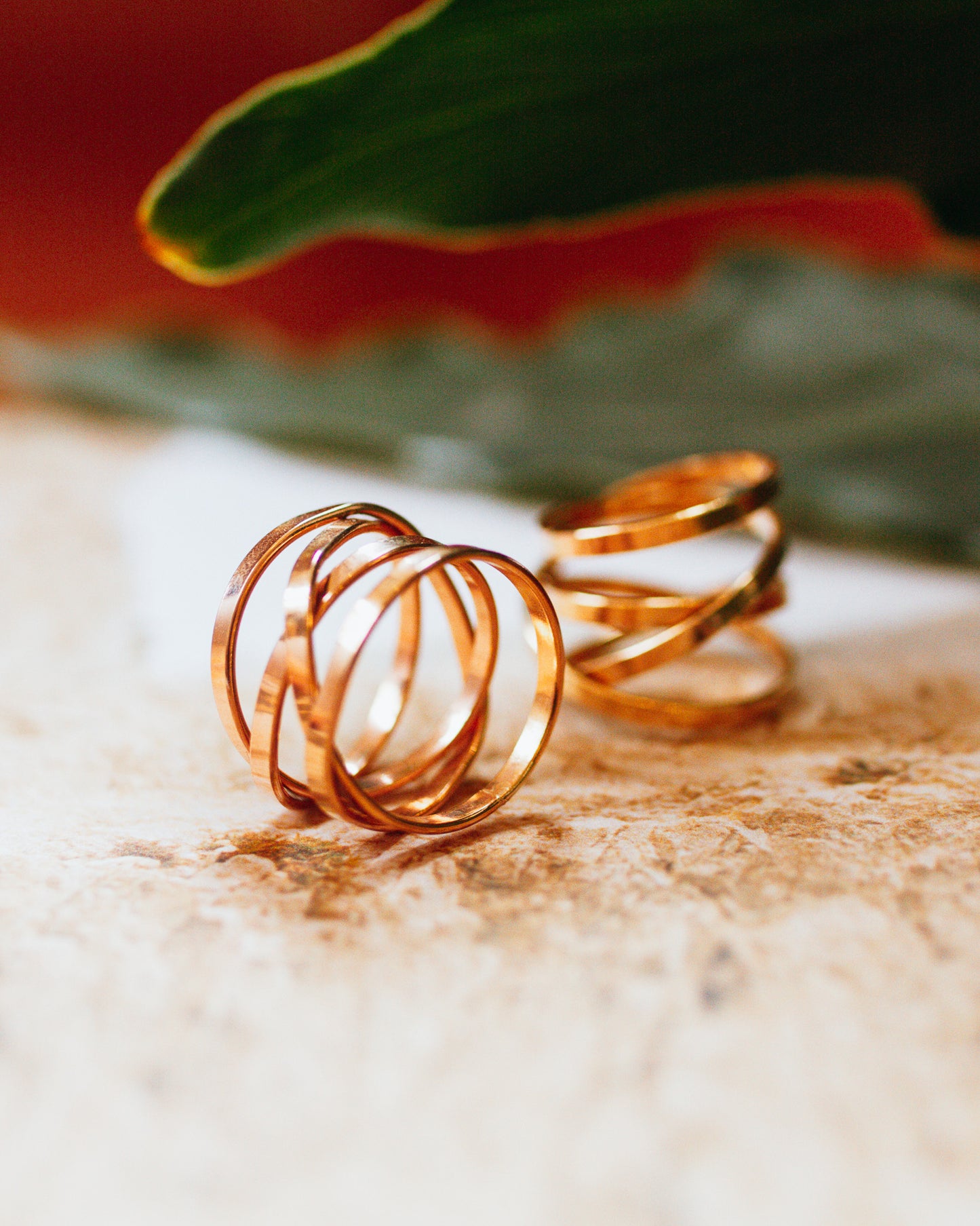 Ribbon Wraparound Ring, 14K Rose Gold Fill
