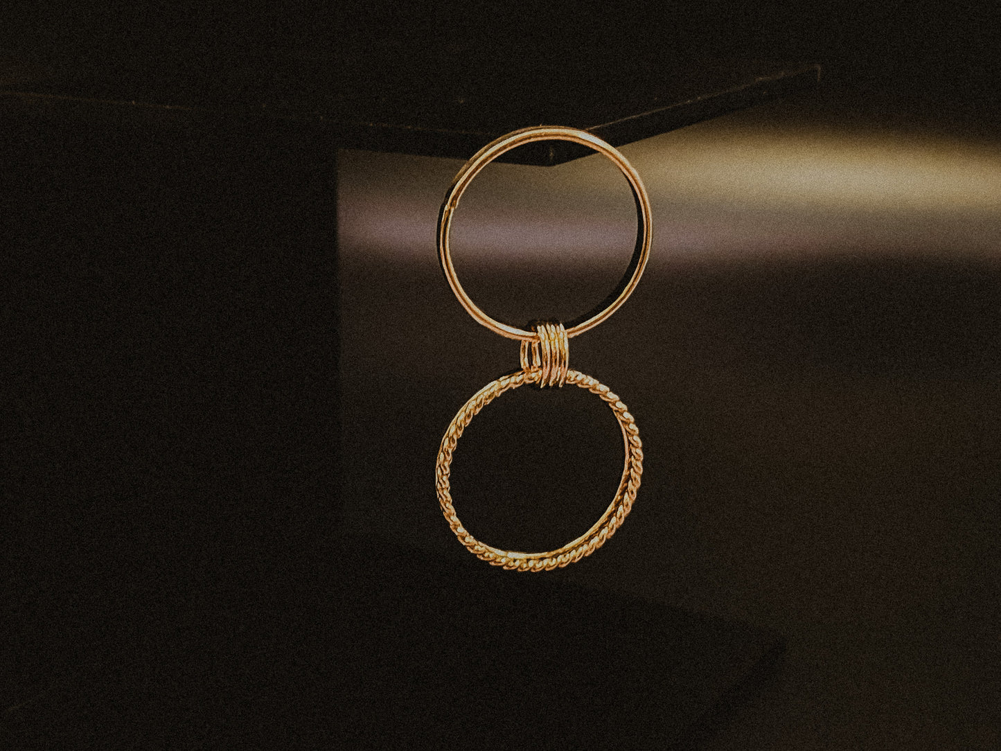 Triple Link Ring, 14K Rose Gold Fill