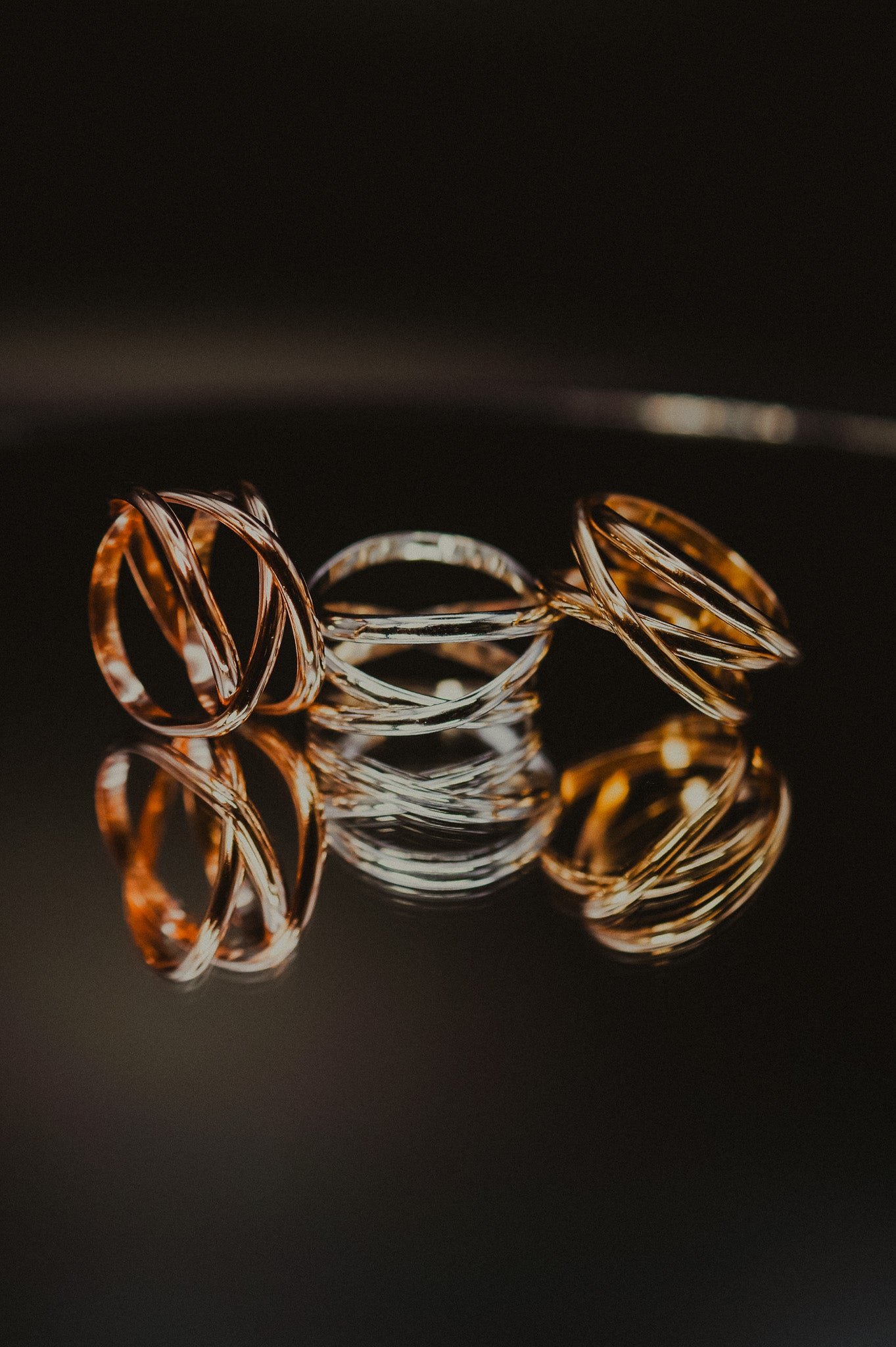 Infinity Spiral Ring, 14K Rose Gold Fill