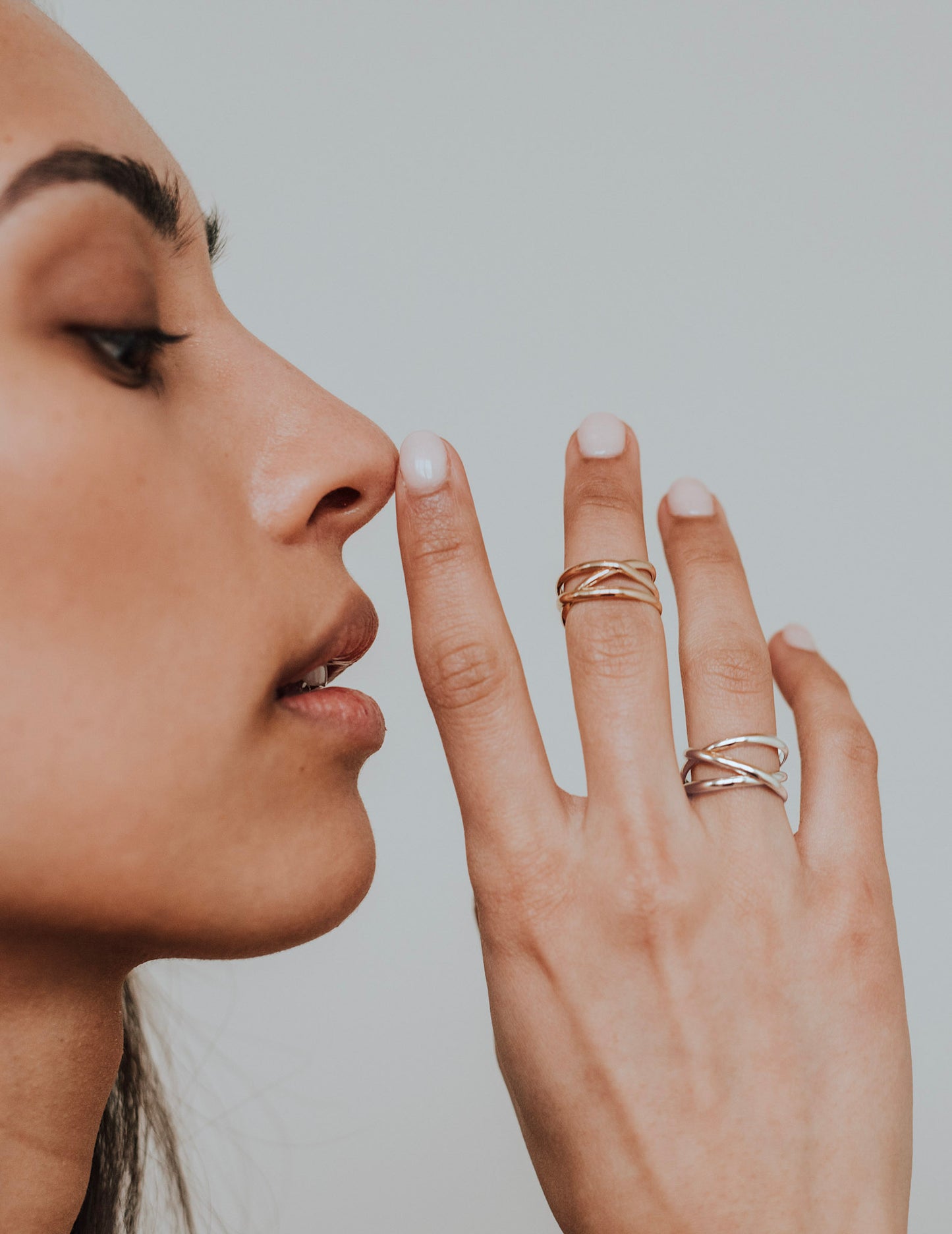 Infinity Spiral Ring, 14K Rose Gold Fill