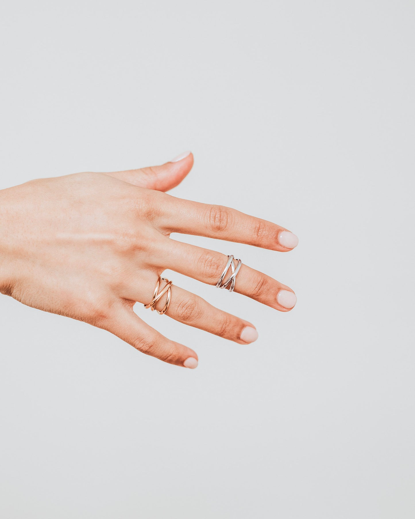 Infinity Spiral Ring, 14K Rose Gold Fill