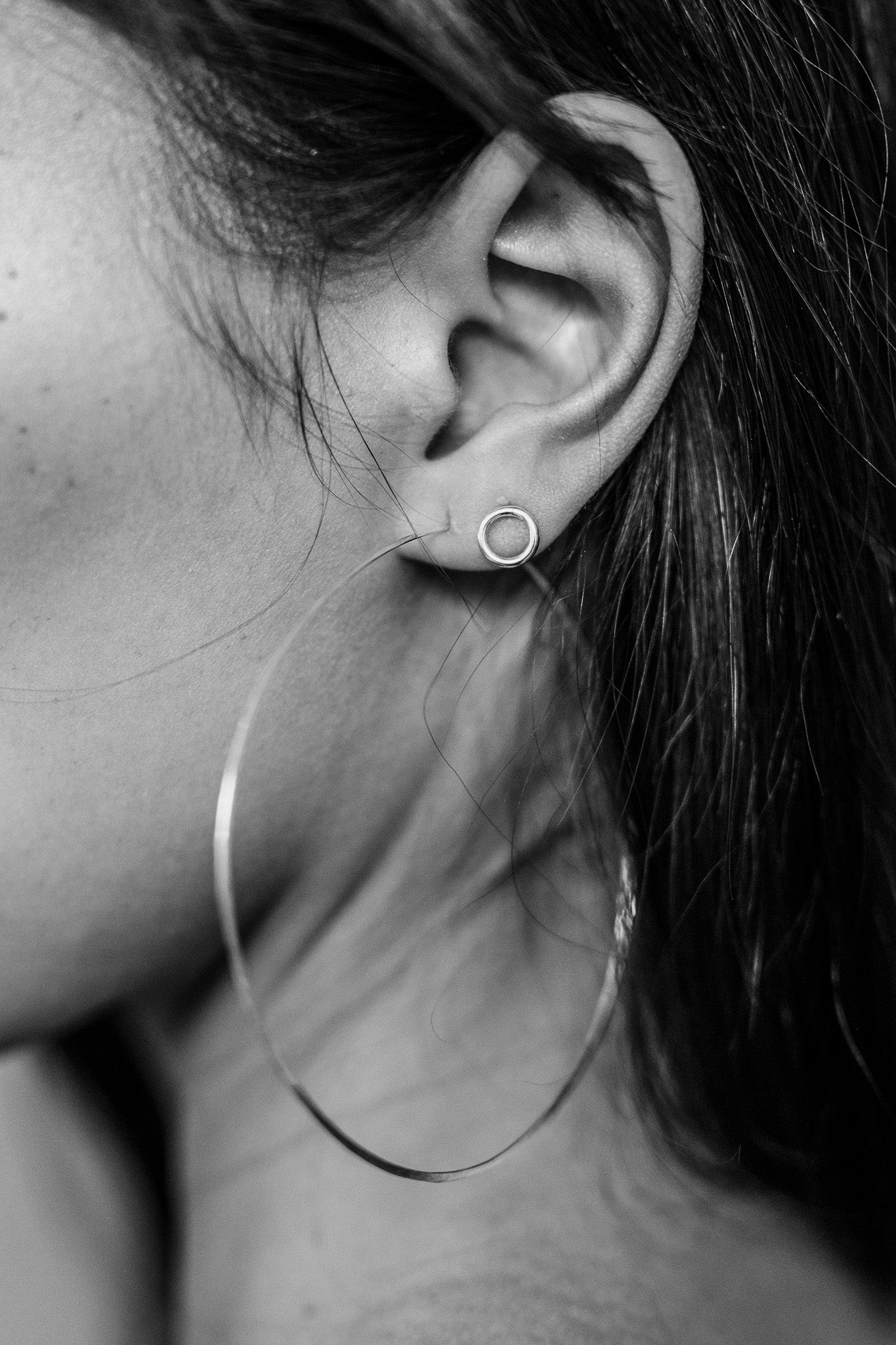 Classic Threader Hoop Earrings, Gold Fill, Rose Gold Fill, or Sterling Silver