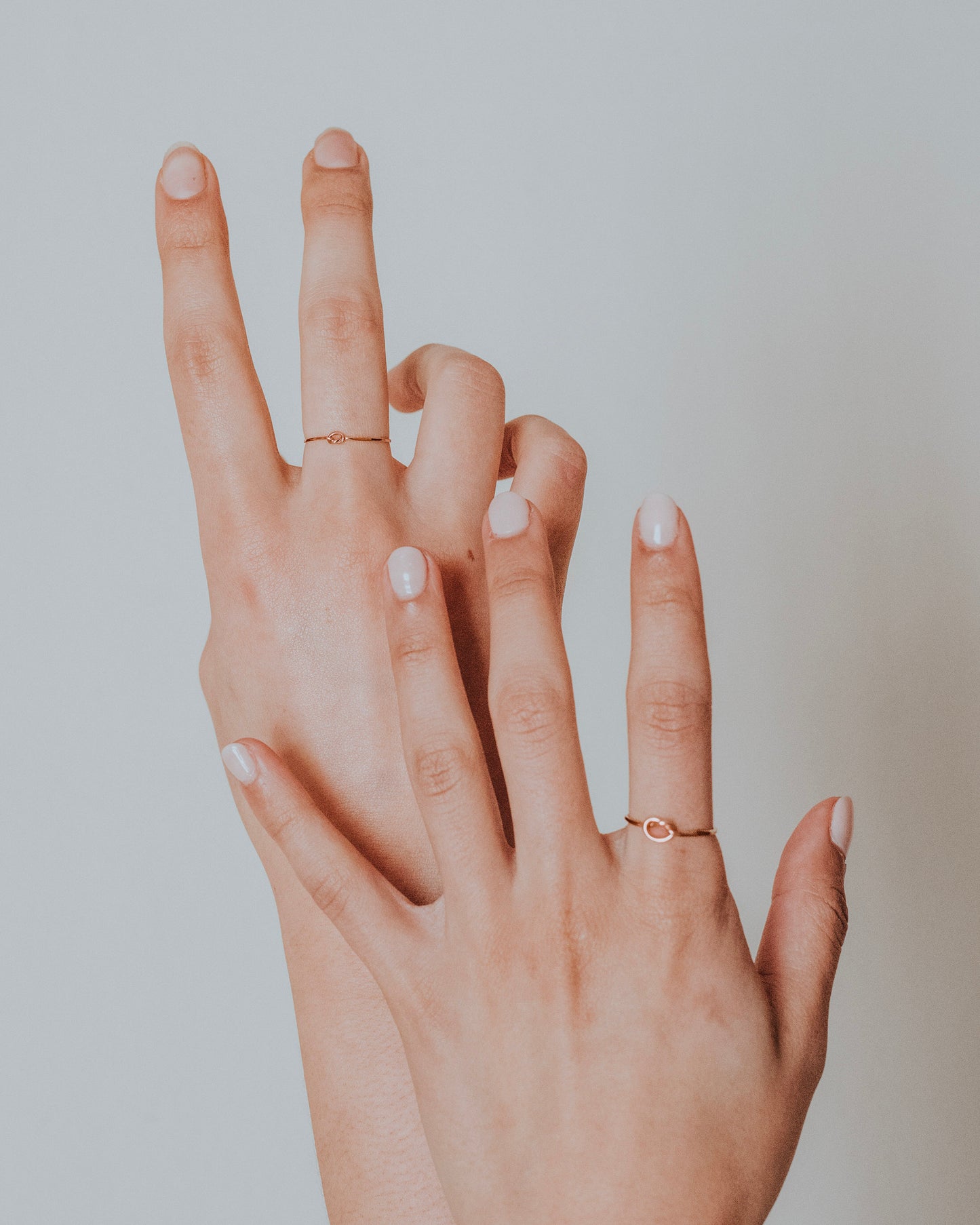 Open Knot Ring, Solid 14K Rose Gold