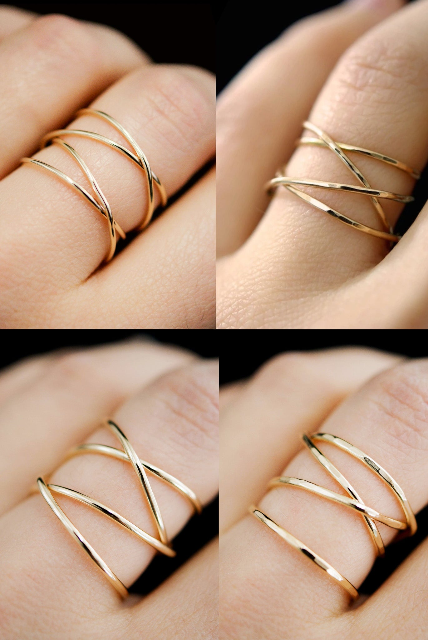 Large Wraparound Ring, 14K Gold Fill