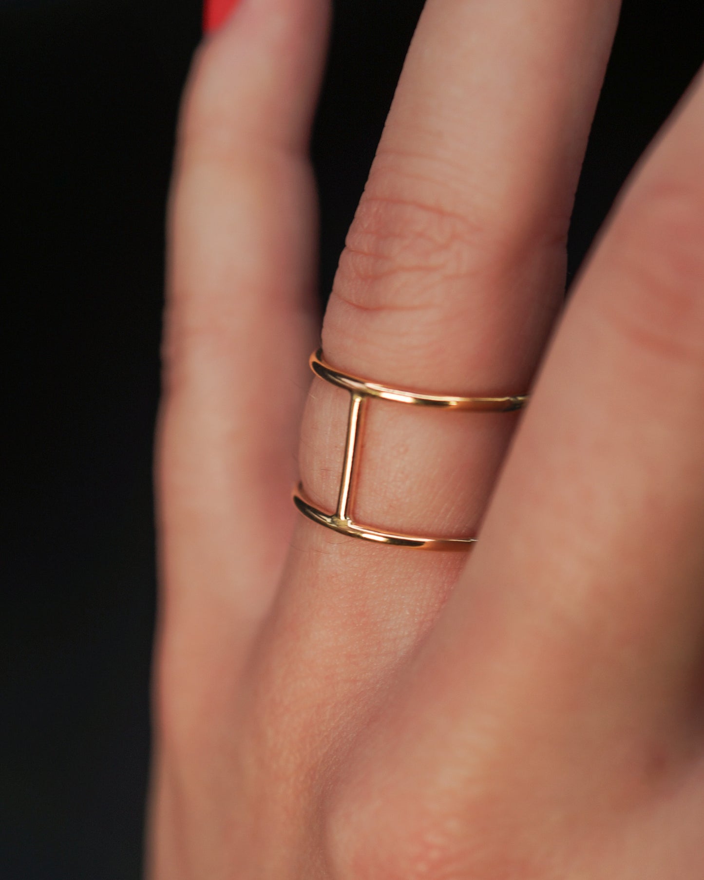Large Cage Ring, 14K Gold Fill