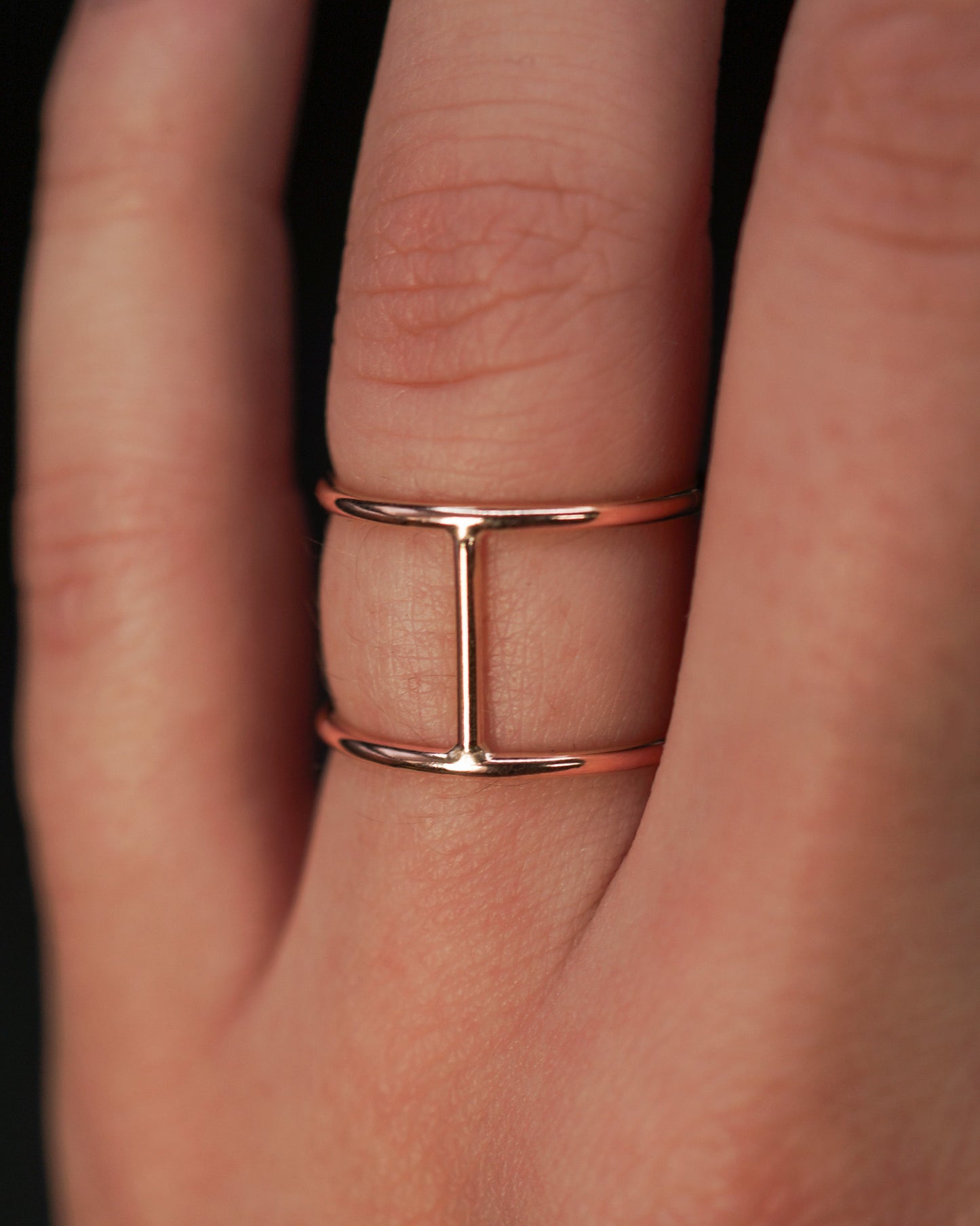 Large Cage Ring, 14K Rose Gold Fill