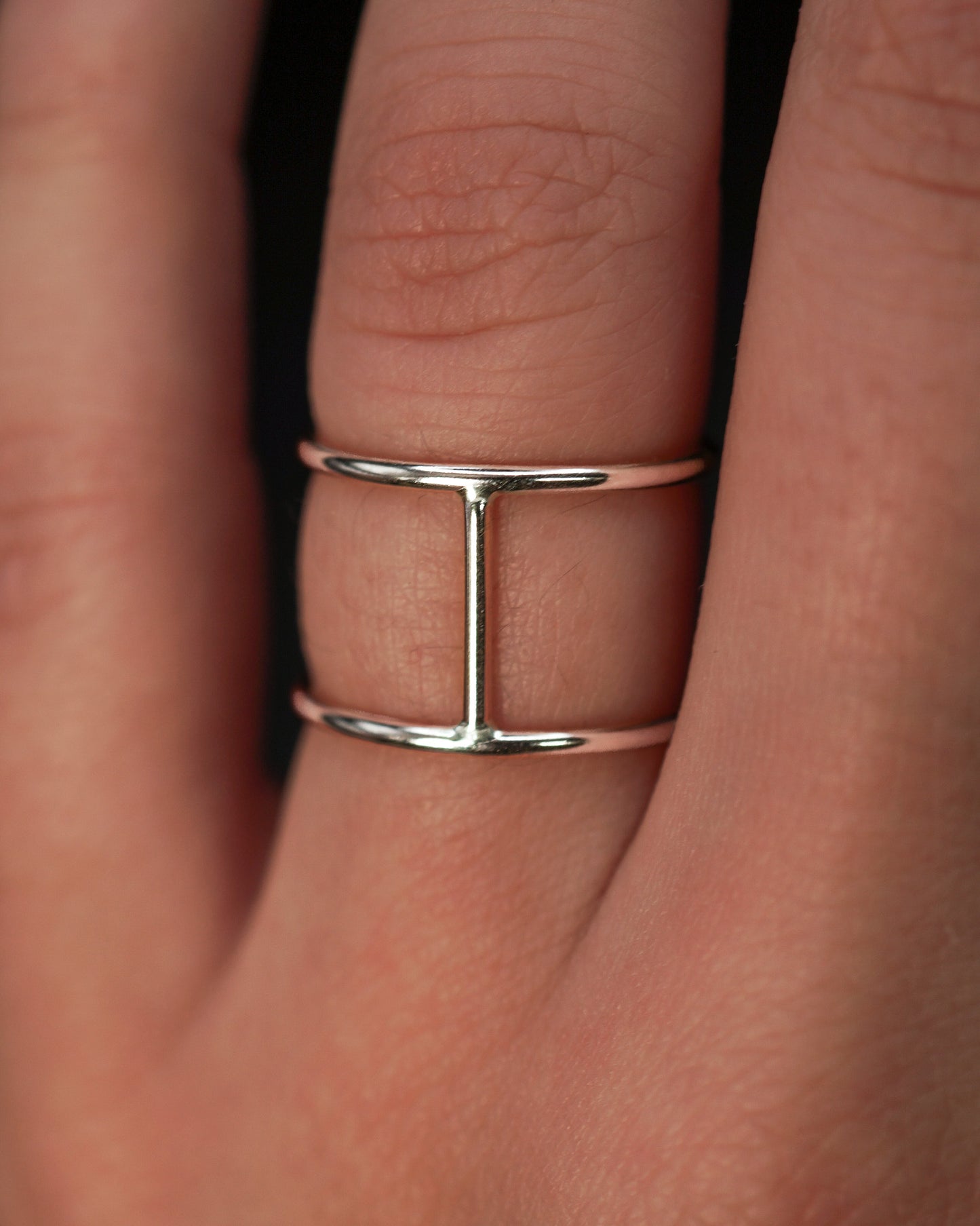 Large Cage Ring, Sterling Silver