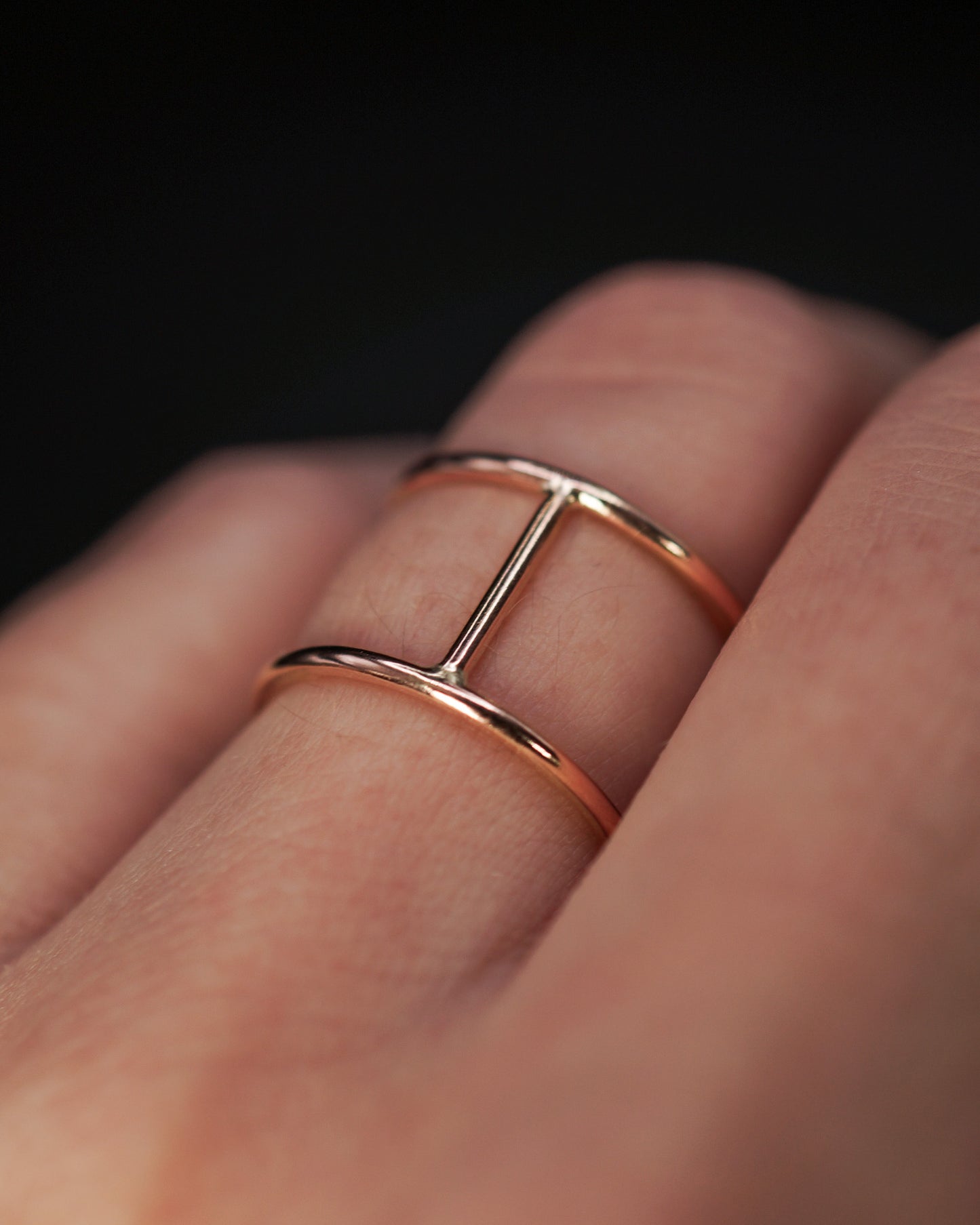 Large Cage Ring, 14K Rose Gold Fill