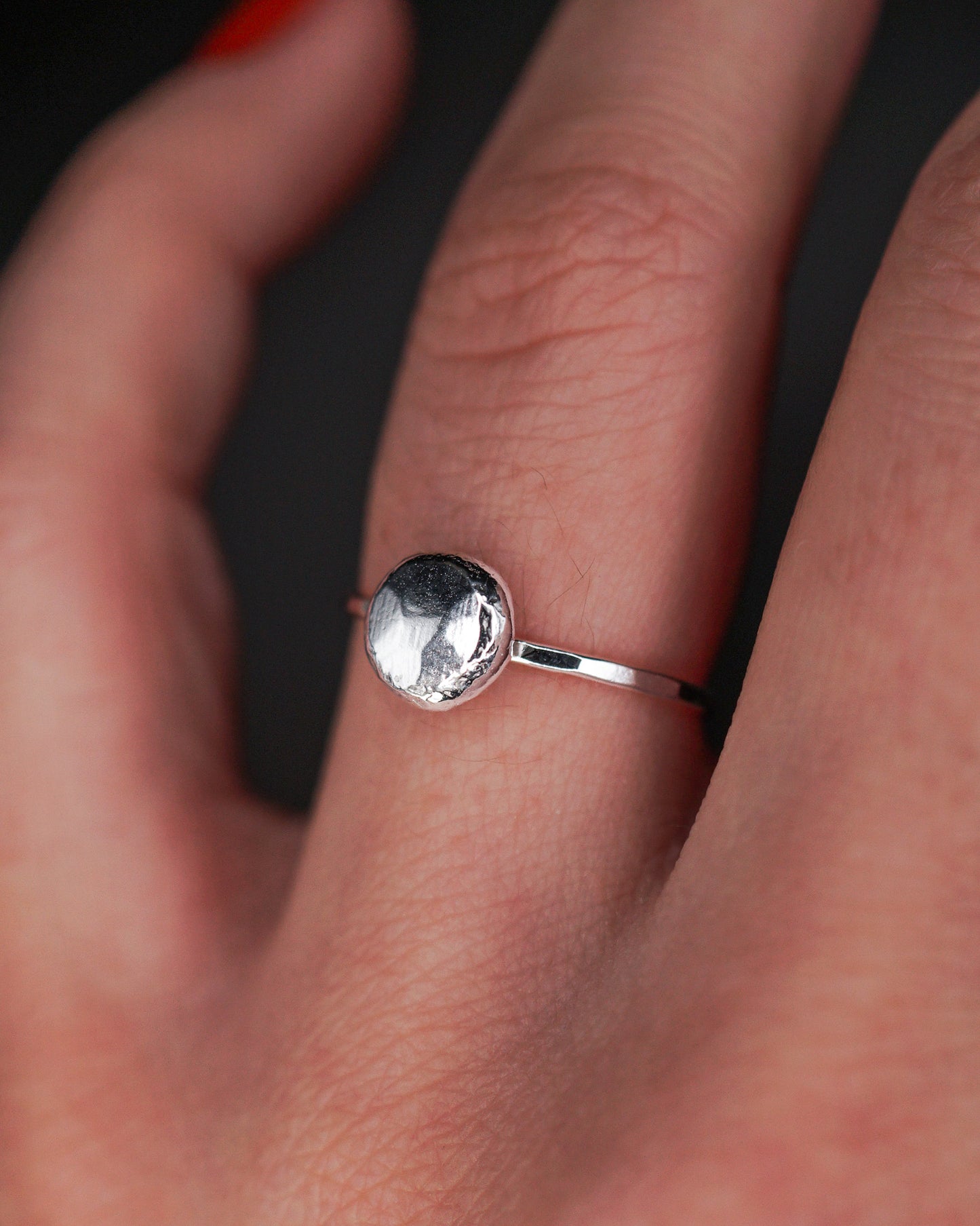 Pebble Ring, Sterling Silver