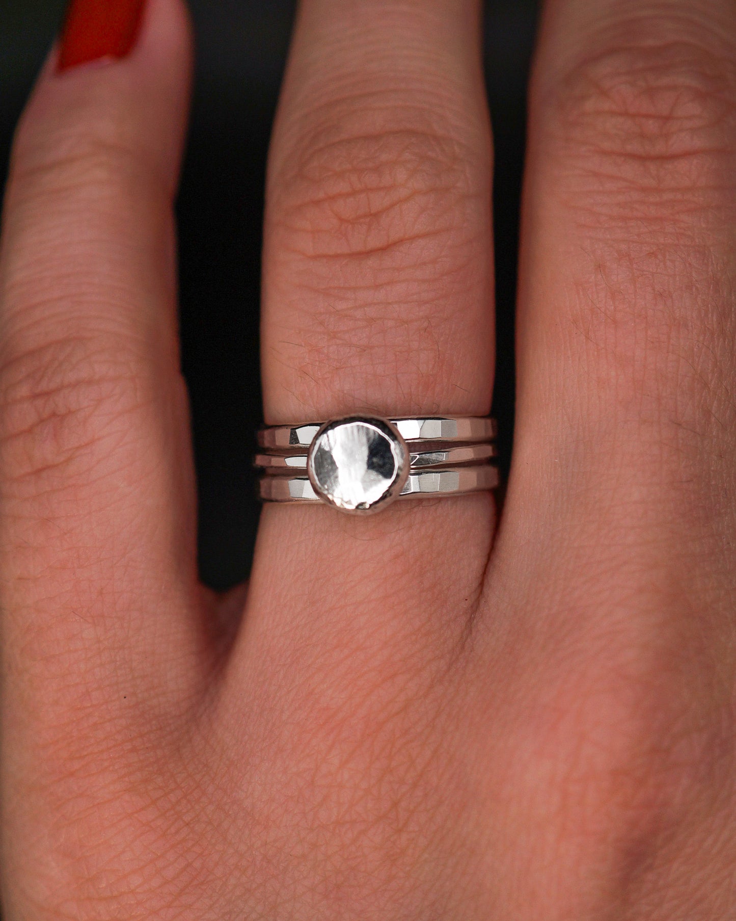Pebble Ring, Sterling Silver