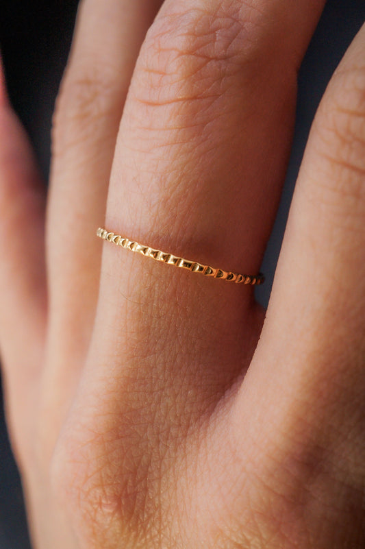 Lined Ring, 14K Gold Fill