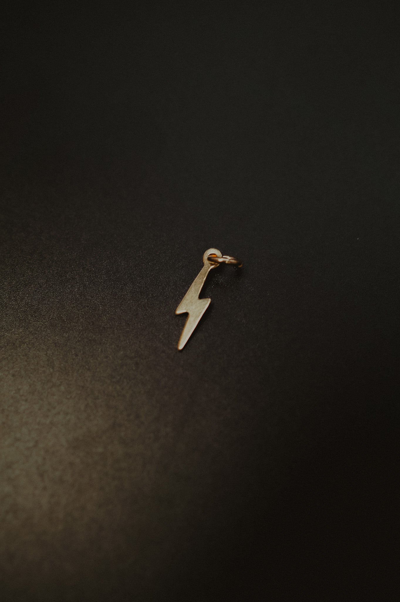 Lightning Bolt Charm, Gold or Silver
