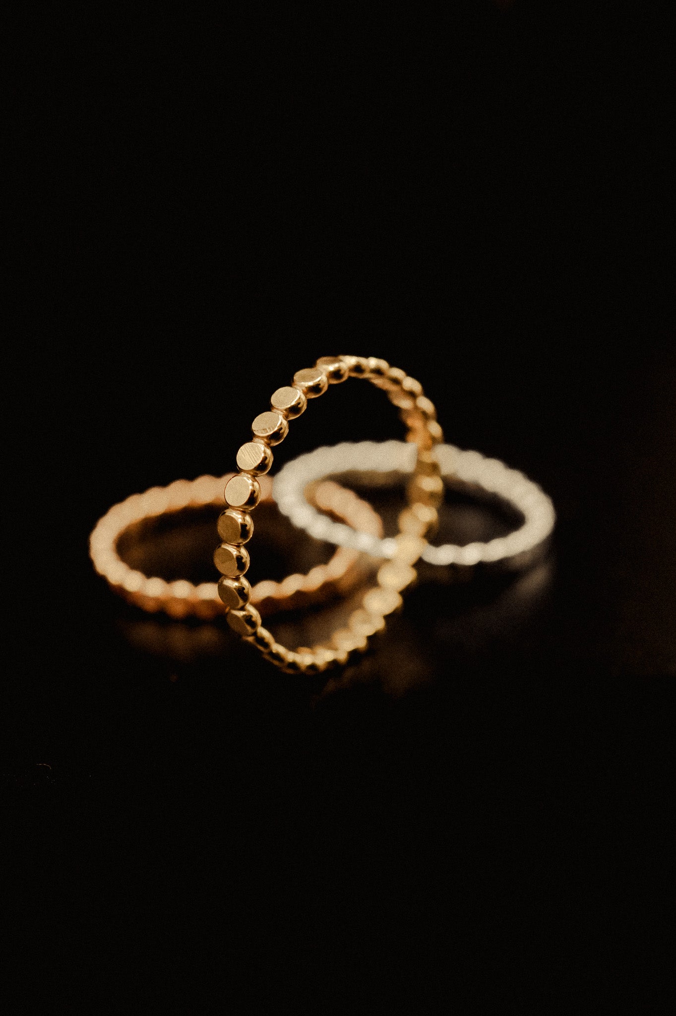 Mini Bead Ring, 14K Rose Gold Fill