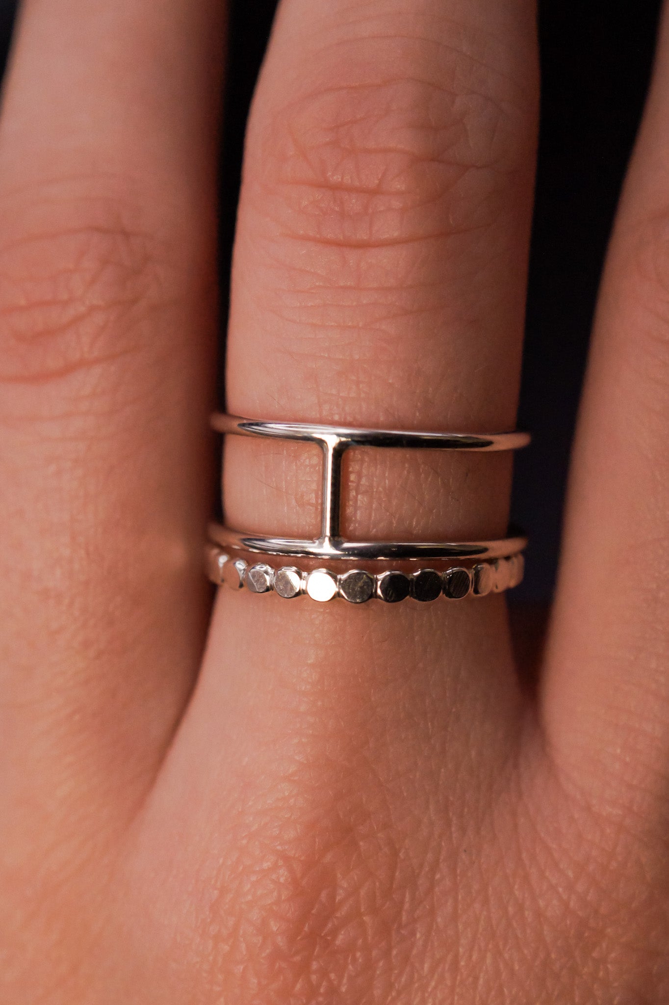 Mini Bead Ring, Sterling Silver