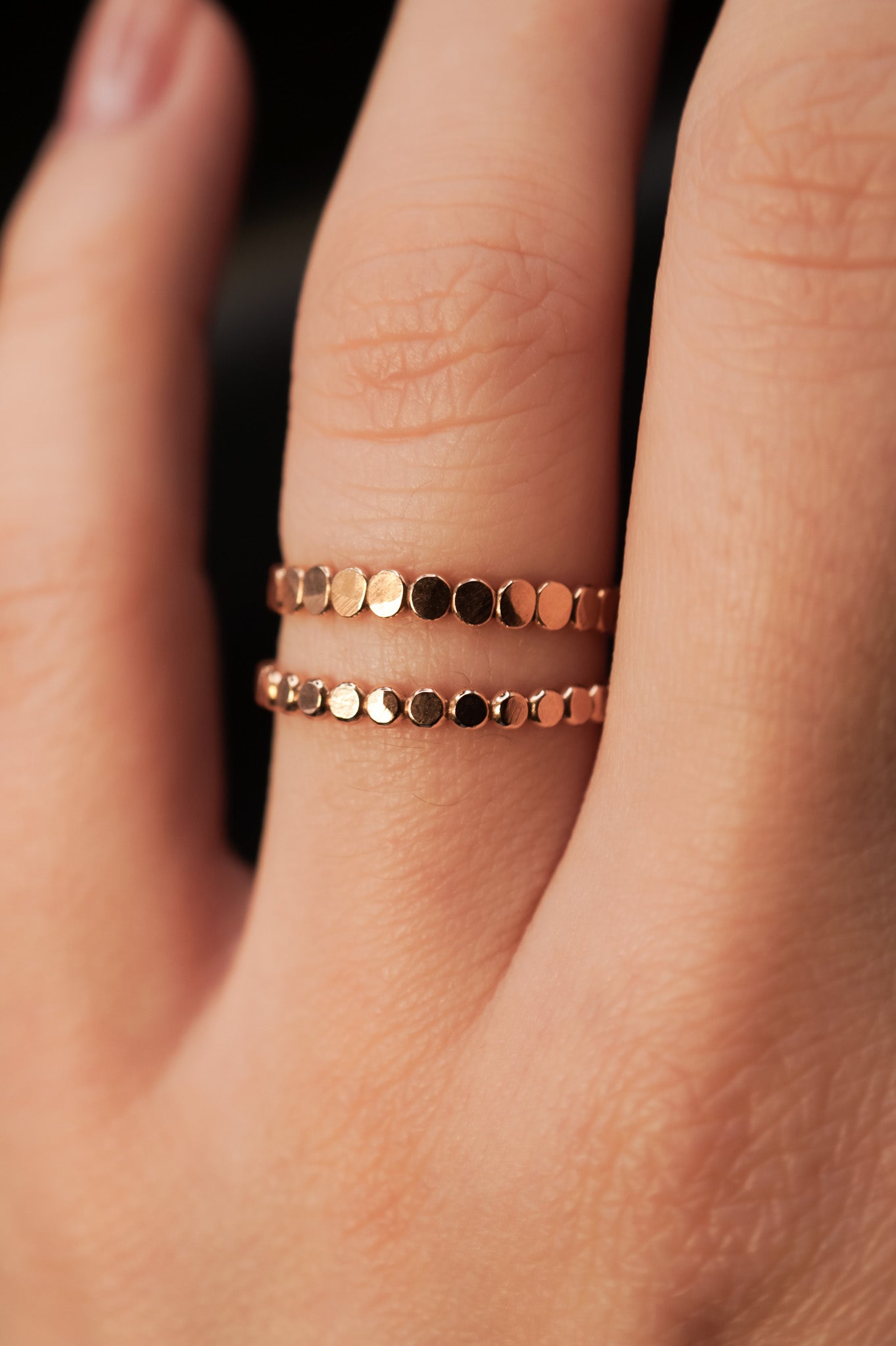 Mini Bead Ring, 14K Rose Gold Fill