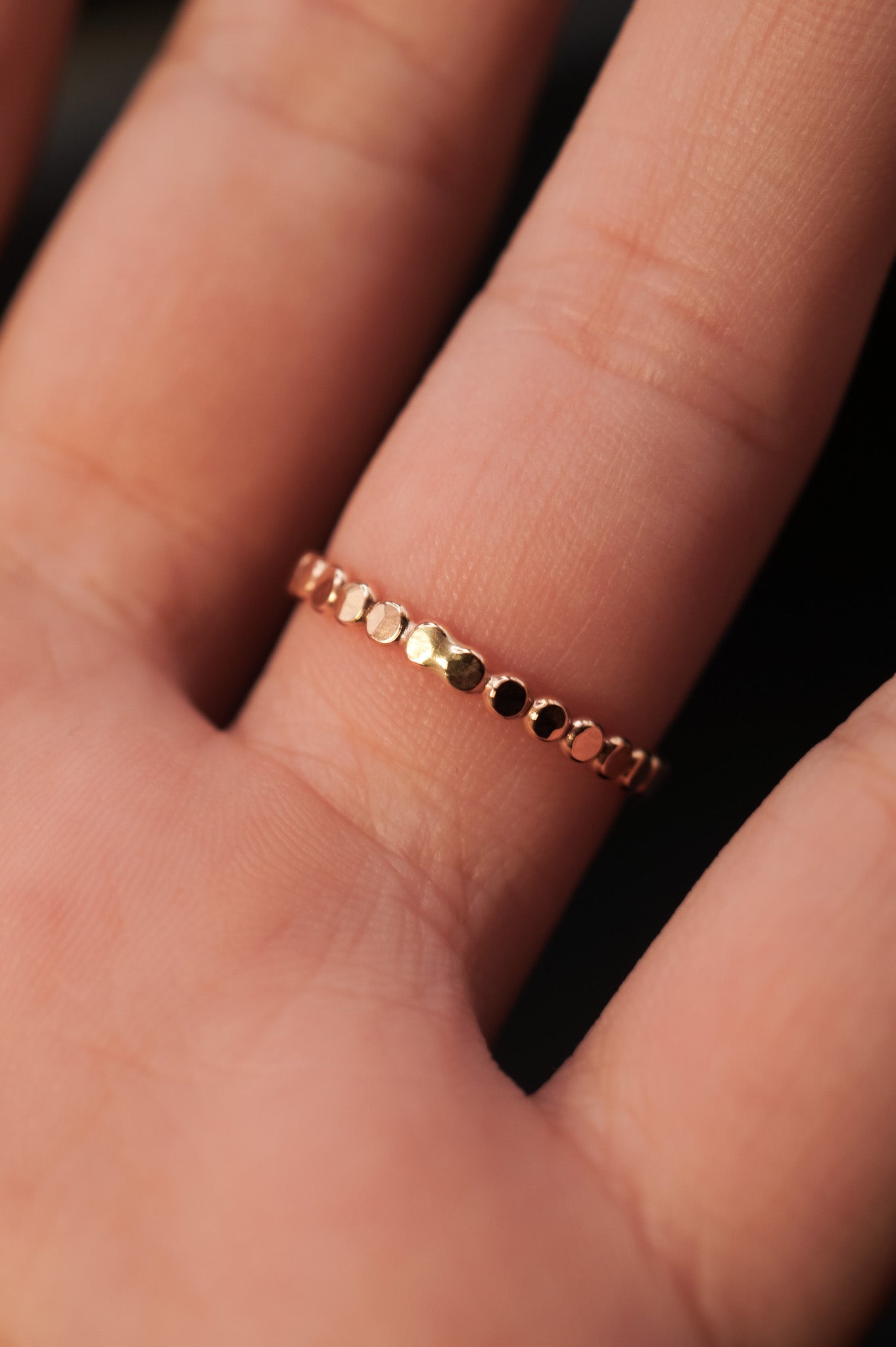 Mini Bead Ring, 14K Rose Gold Fill