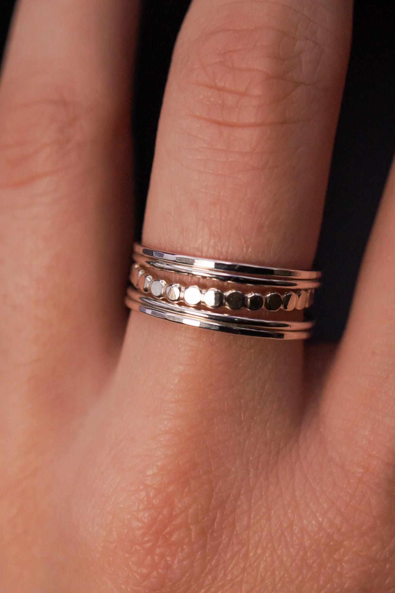 Mini Bead Ring, Sterling Silver