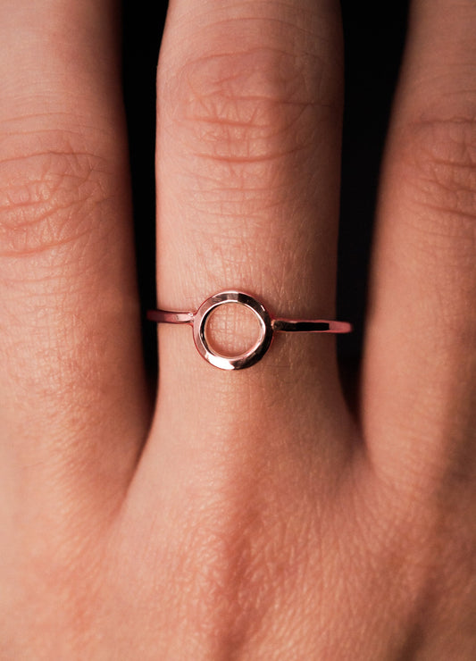 Mini Circle Ring, 14K Rose Gold Fill