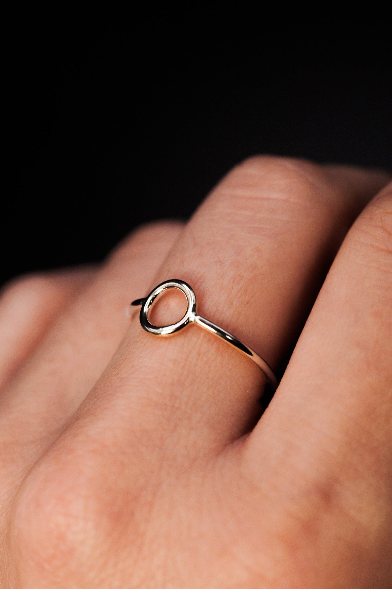 Mini Circle Ring, Sterling Silver