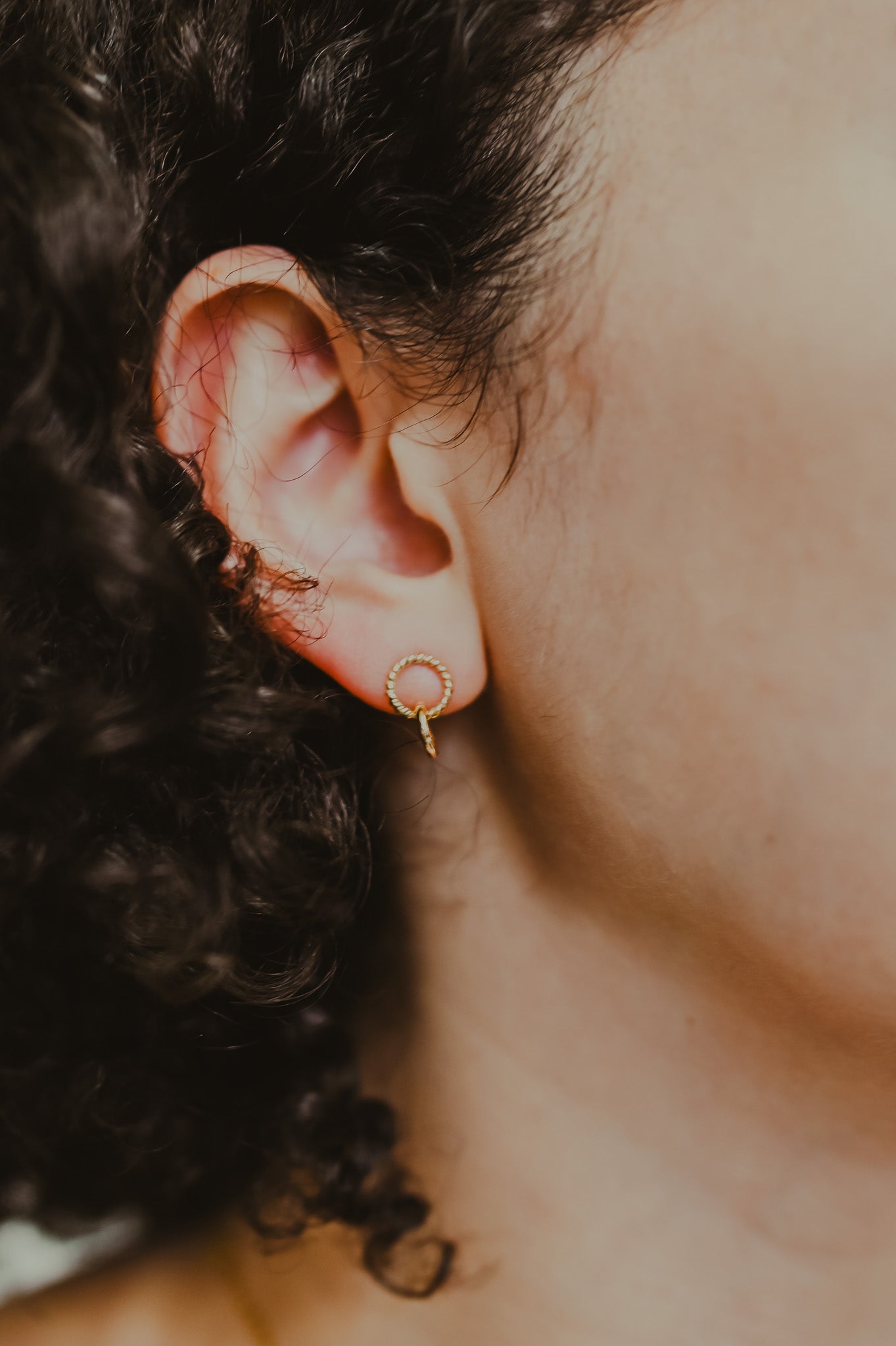 Mixed Texture Link Stud Earrings, Gold Fill, Rose Gold Fill, or Sterling Silver