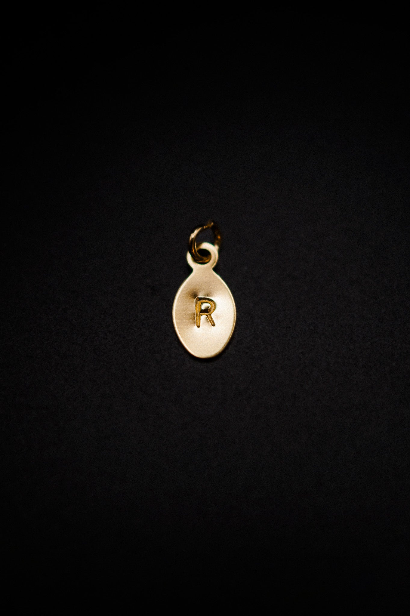 Tiny Monogram Oval Pendant Charm