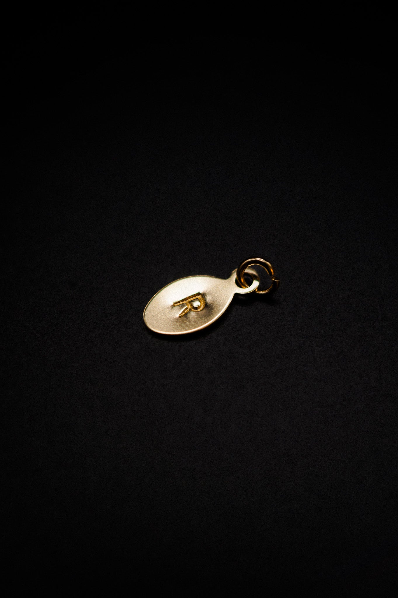 Tiny Monogram Oval Pendant Charm