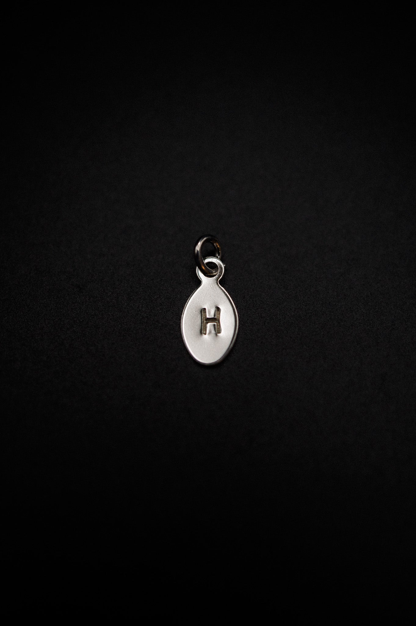 Tiny Monogram Oval Pendant Charm