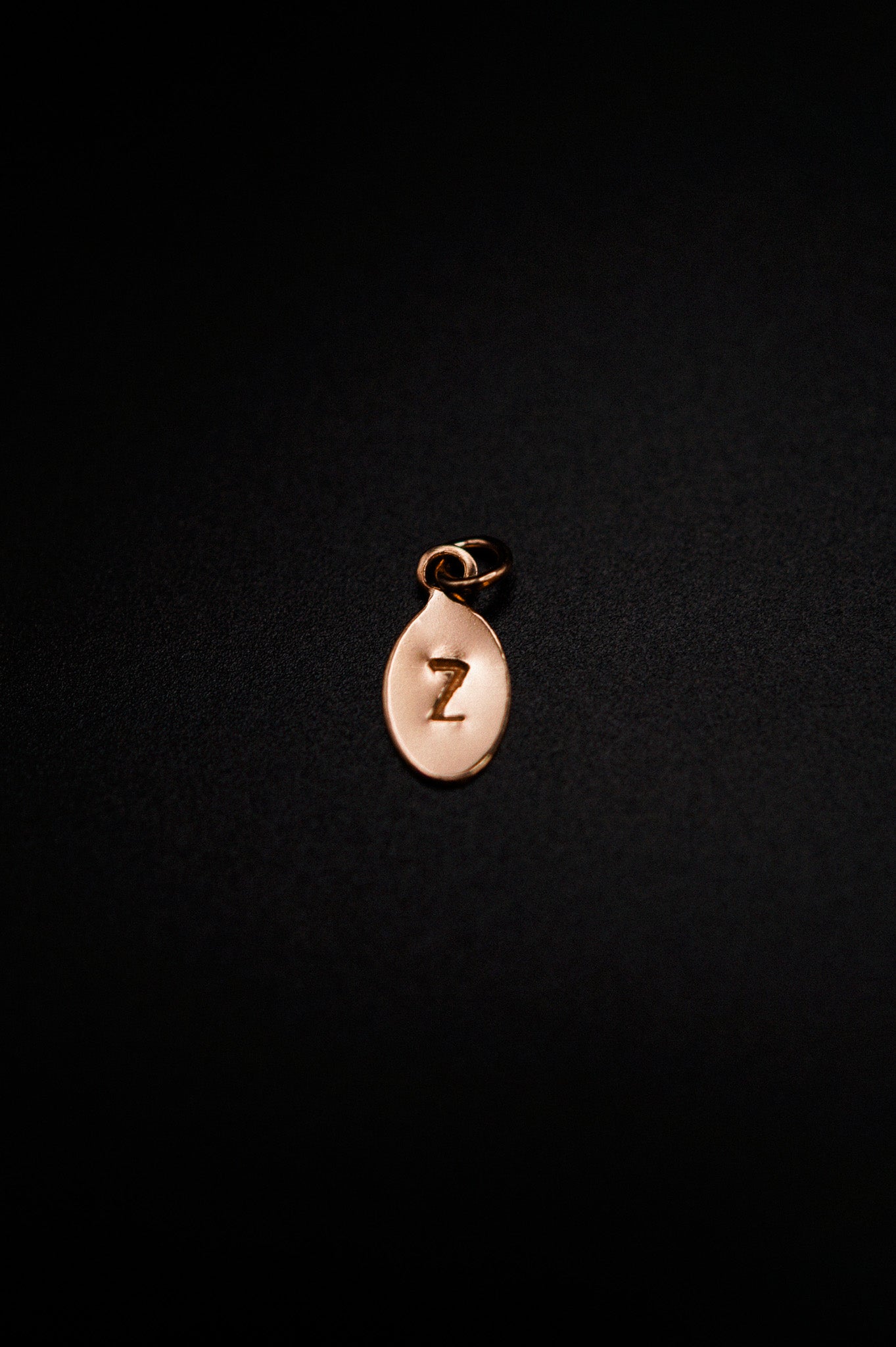 Tiny Monogram Oval Pendant Charm