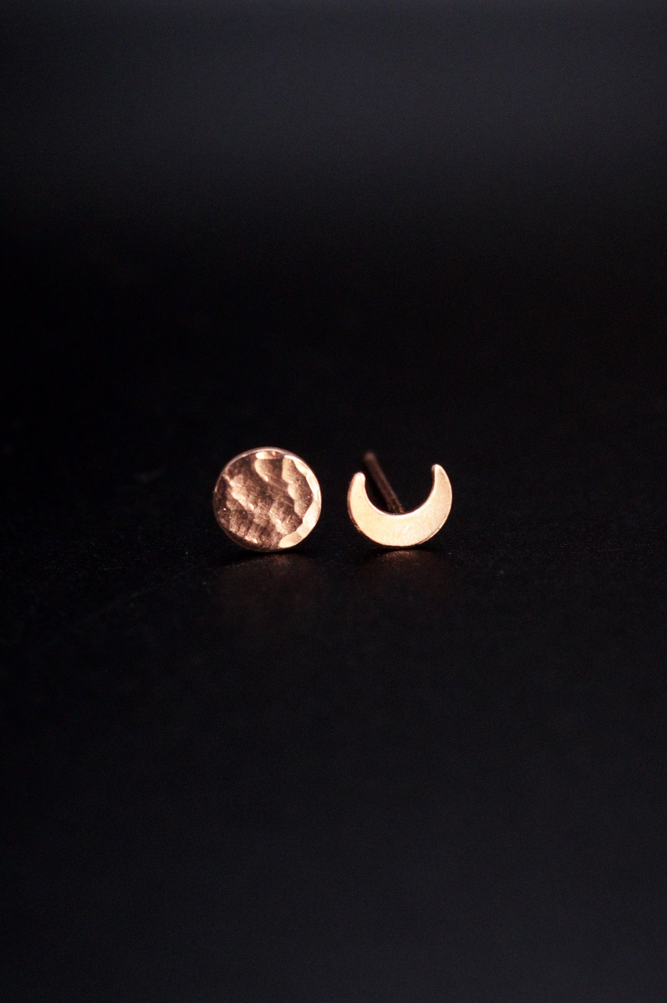 Moon Phase Stud Earrings Set of 2