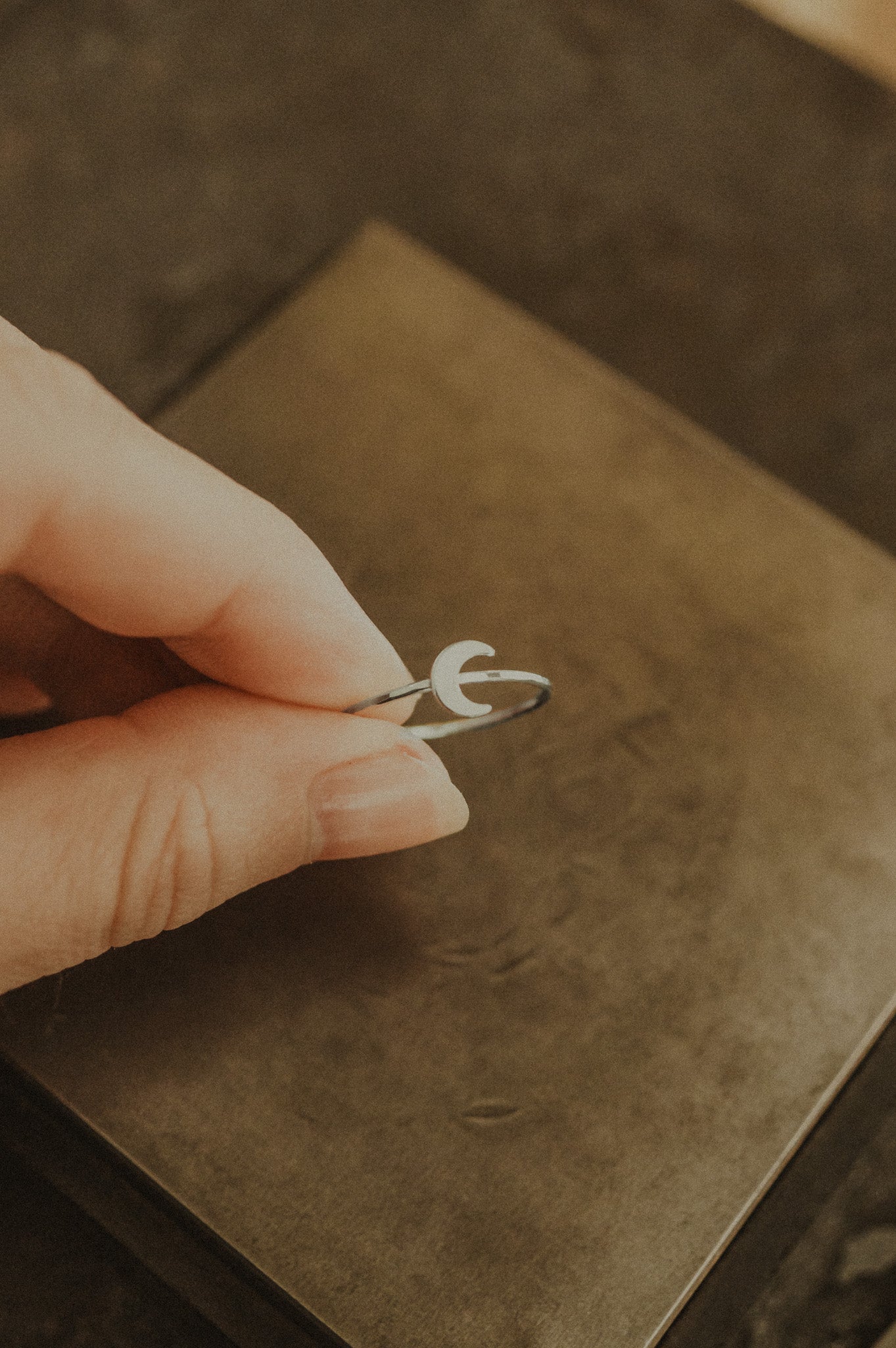 Moon Ring, Sterling Silver