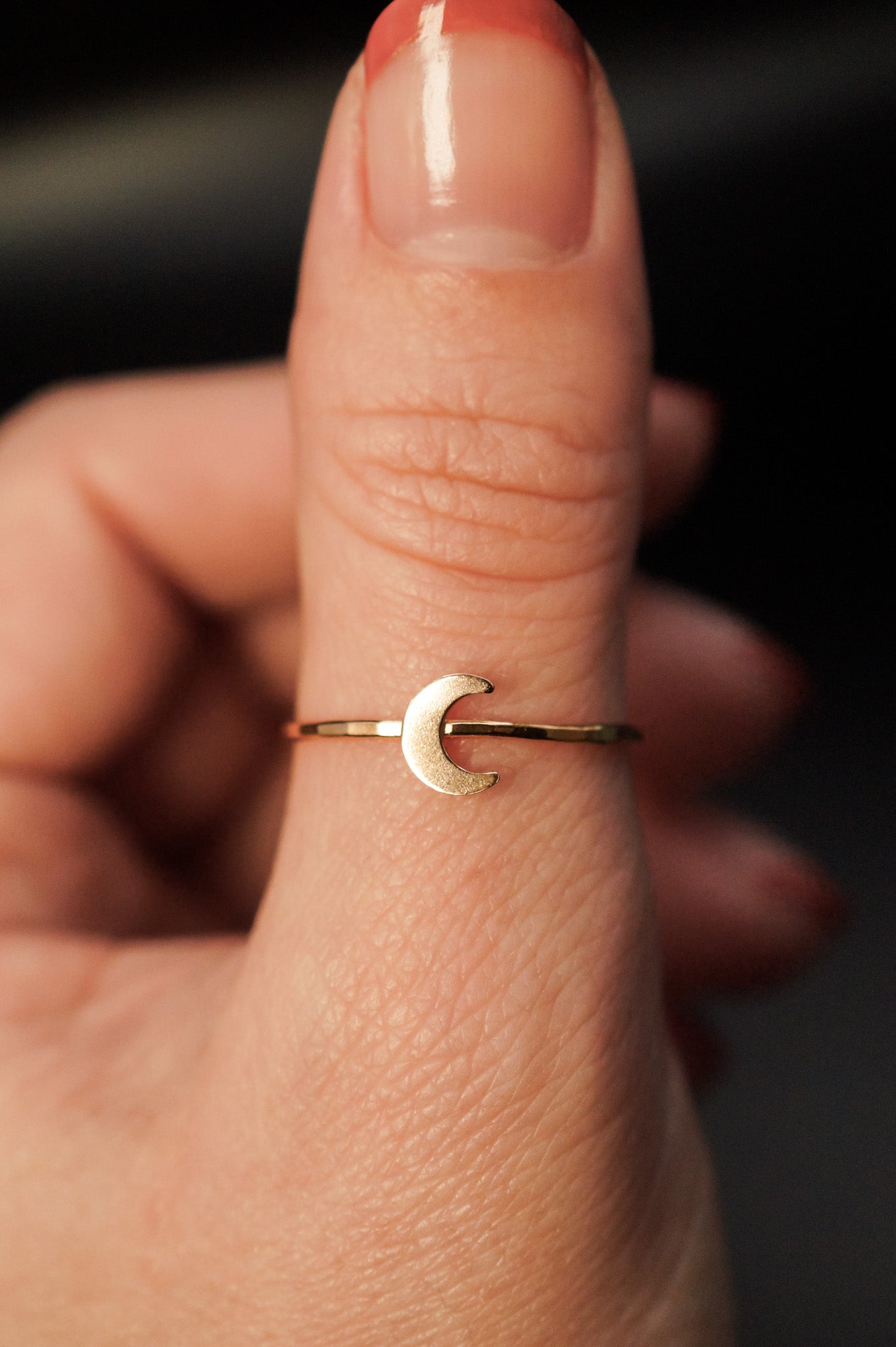 Moon Ring, 14K Gold Fill 12 / 14K Gold Fill, image size:1363x2048