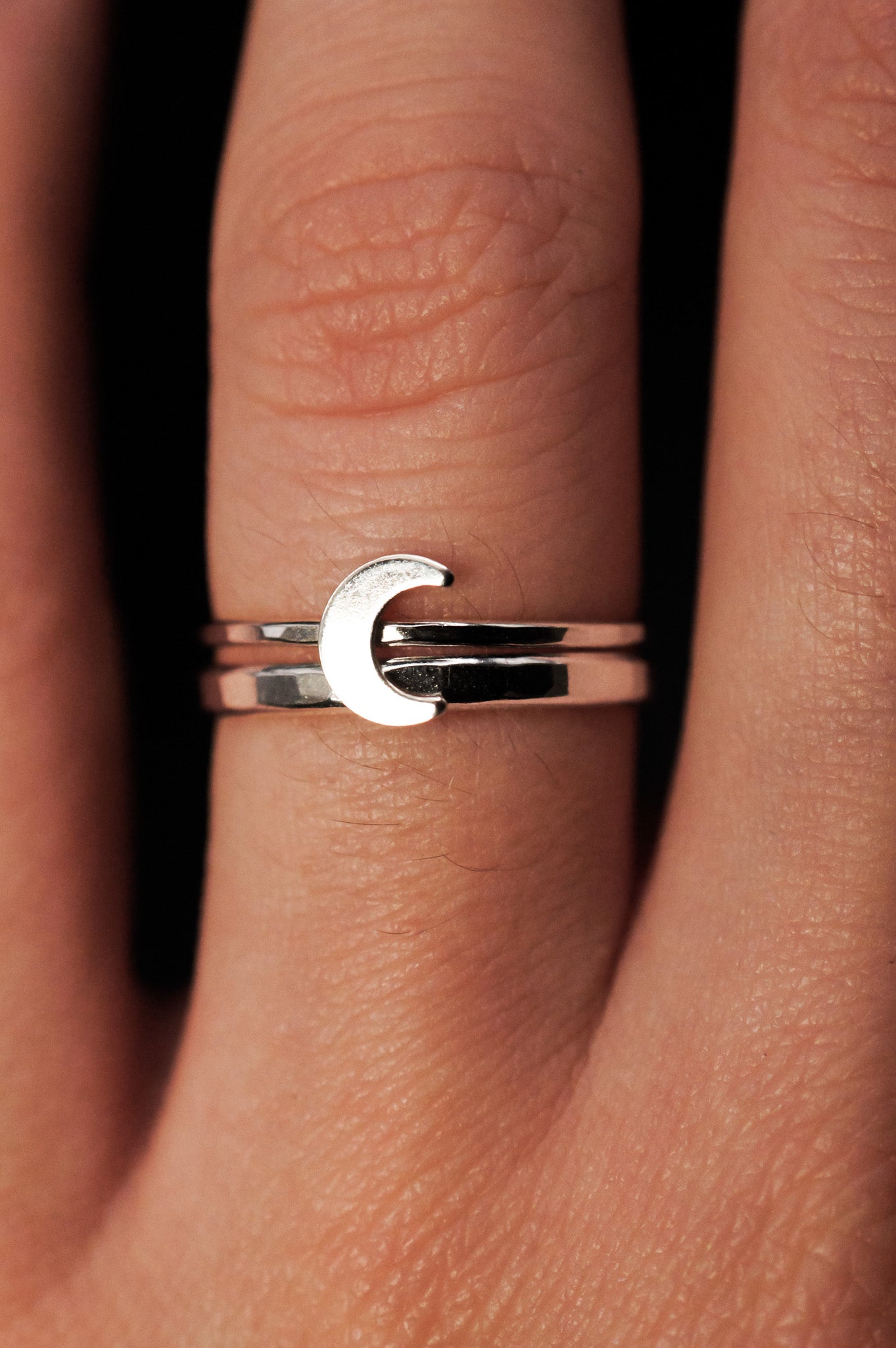 Moon Ring, Sterling Silver